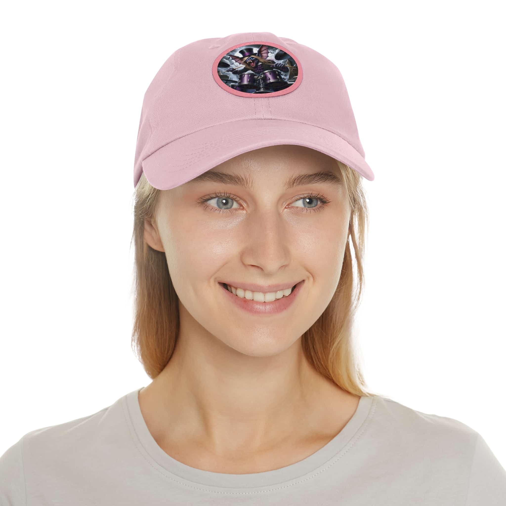 Vlad The Enforcer Bat Drummer #VTE001 Artistic Round Leather Patch Dad Hat - Stylish Casual Cap - Image 14