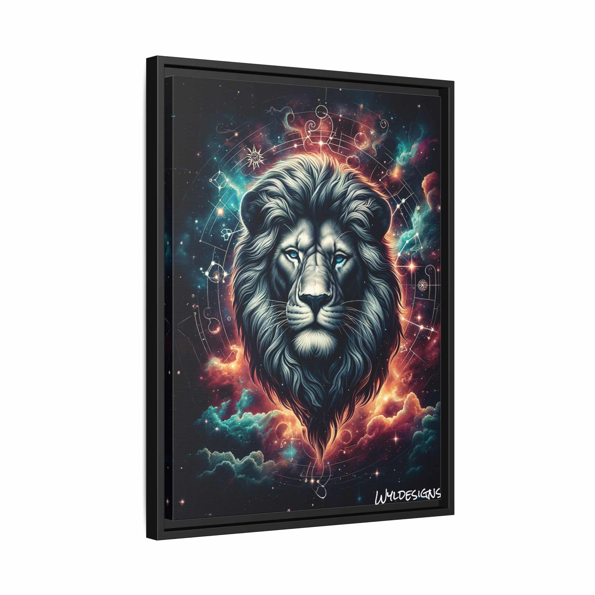 Lion In The Sky WD-D014 By Wyldesigns Matte Canvas, Black Frame - Image 8