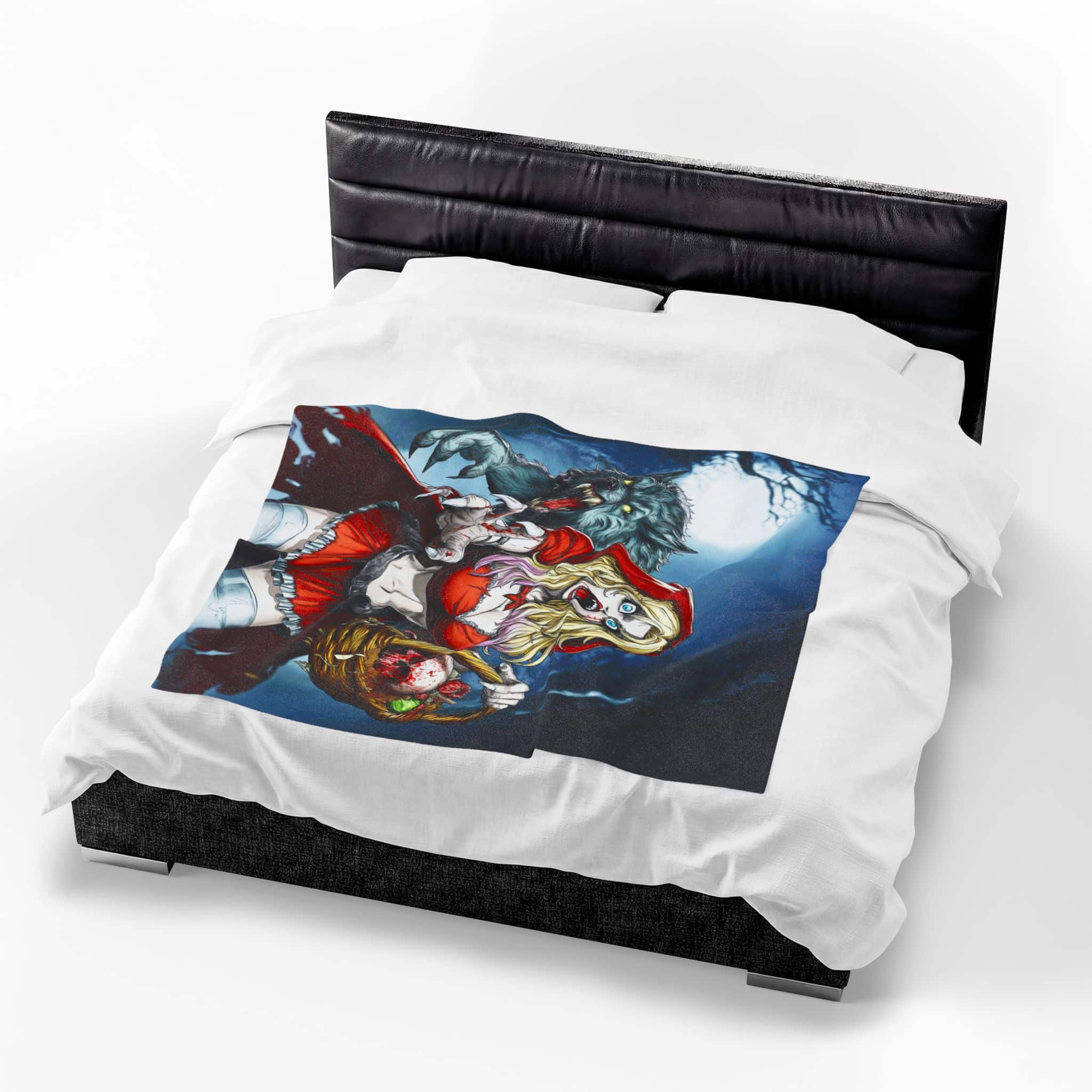 Vampire Red Riding Hood By Ghastly Wicked Tales 2025-01 Plush Blanket, Cozy Throw for Fall Decor, Fairy Tales - Image 7