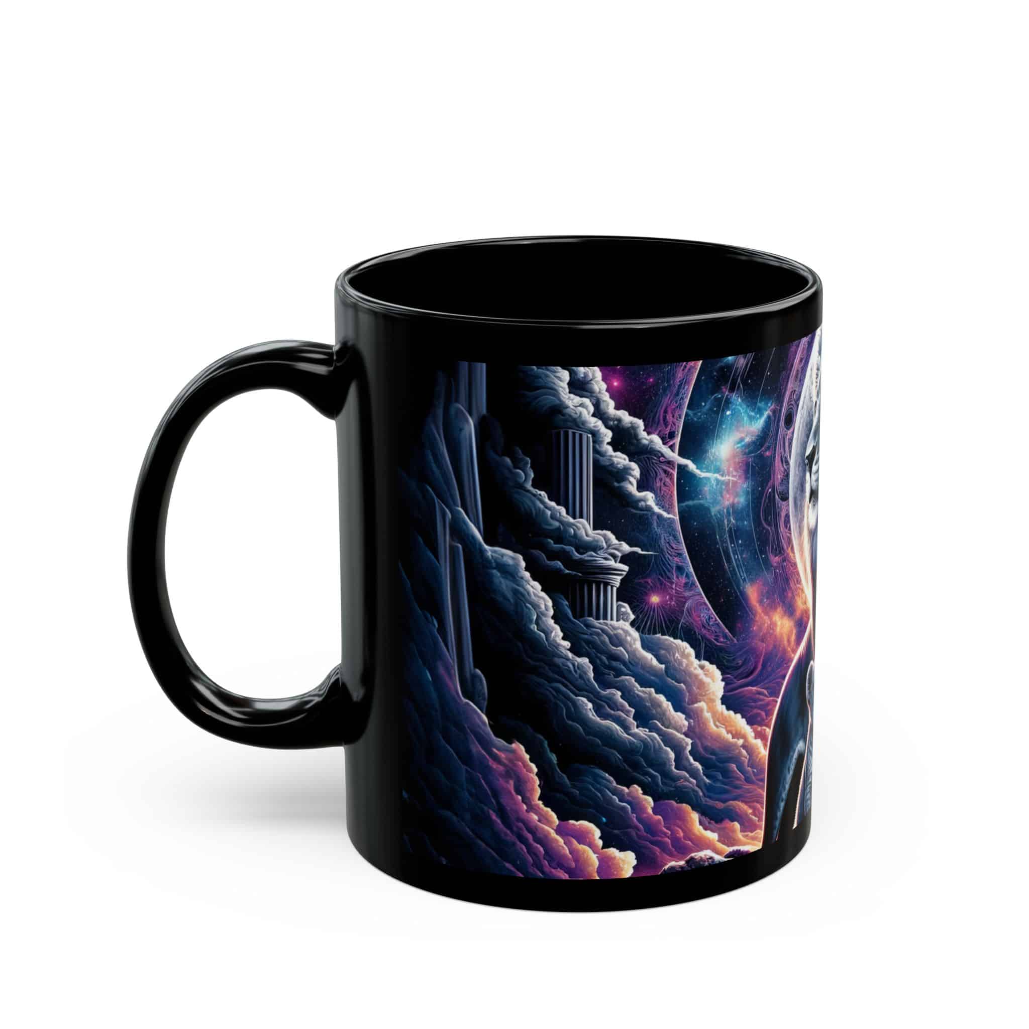Cosmic Lion Family WD-D006 By Wyldesigns Black Mug (11oz, 15oz) - Image 3