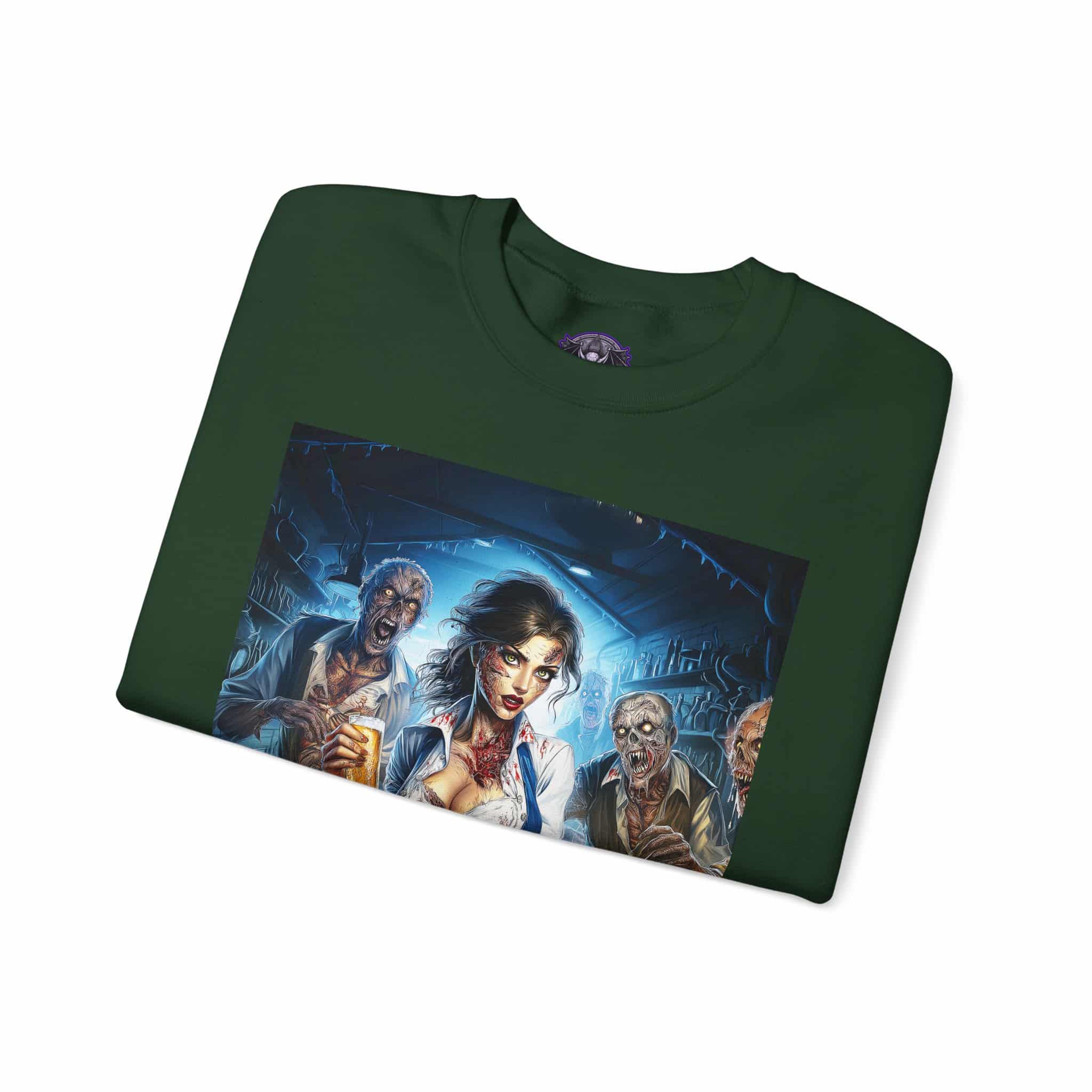 Zombies In Everyday Life Waitress 2025-04 Unisex Heavy Blend™ Crewneck Sweatshirt - Image 27