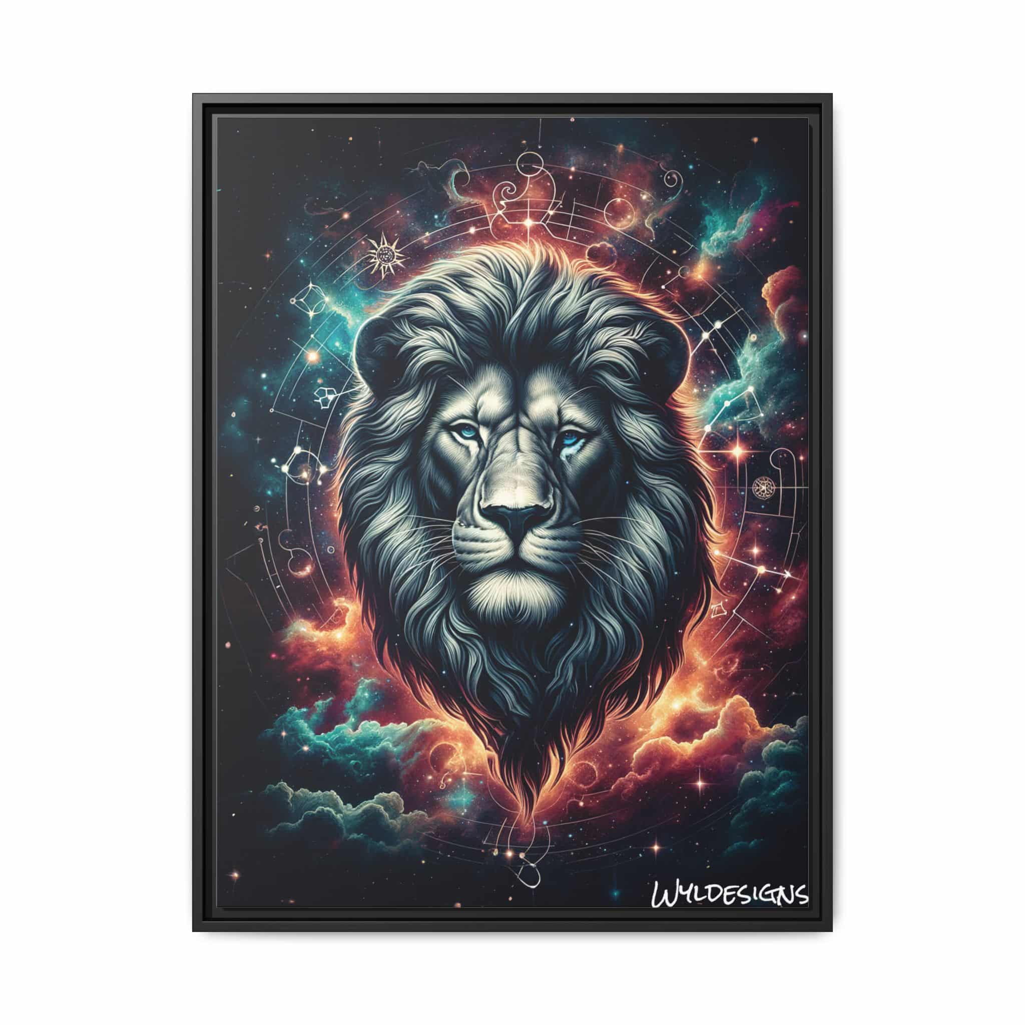 Lion In The Sky WD-D014 By Wyldesigns Matte Canvas, Black Frame - Image 10