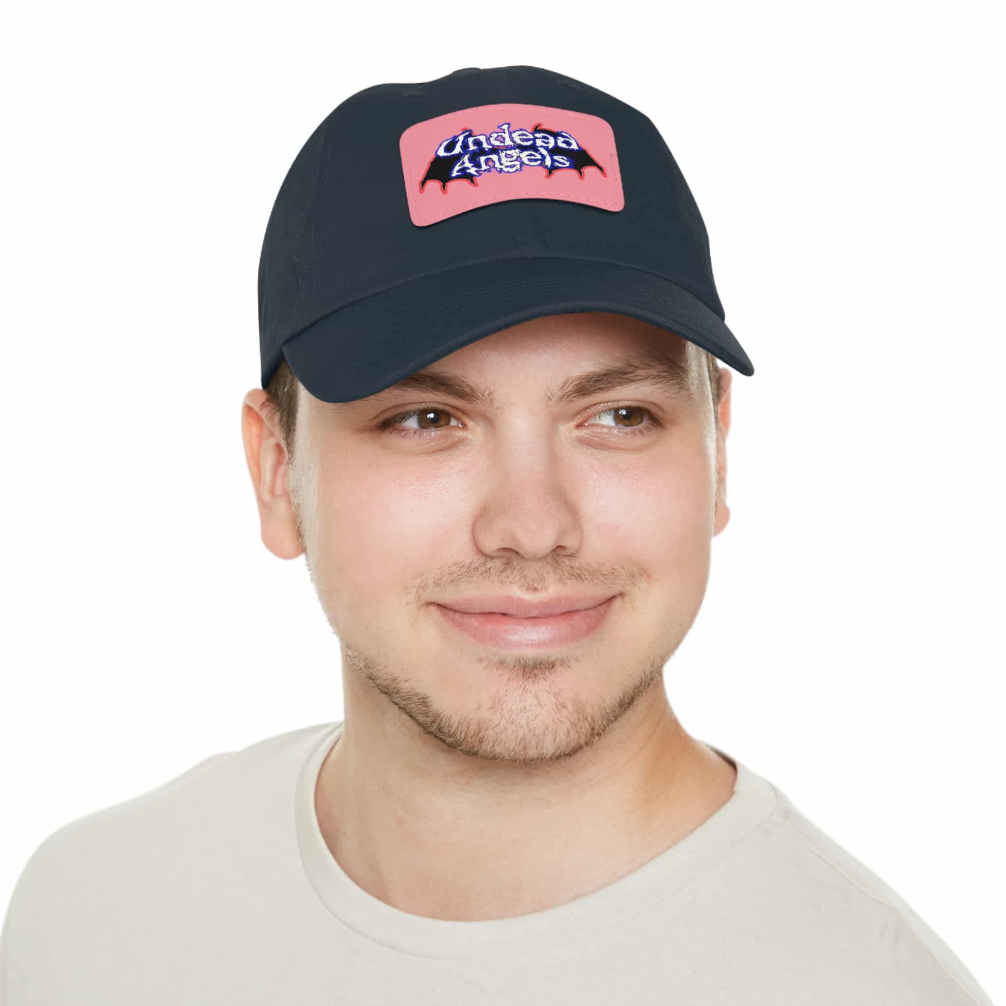 Undead Angels Logo Leather Patch Dad Hat - Casual Style for Music Lovers - Image 90