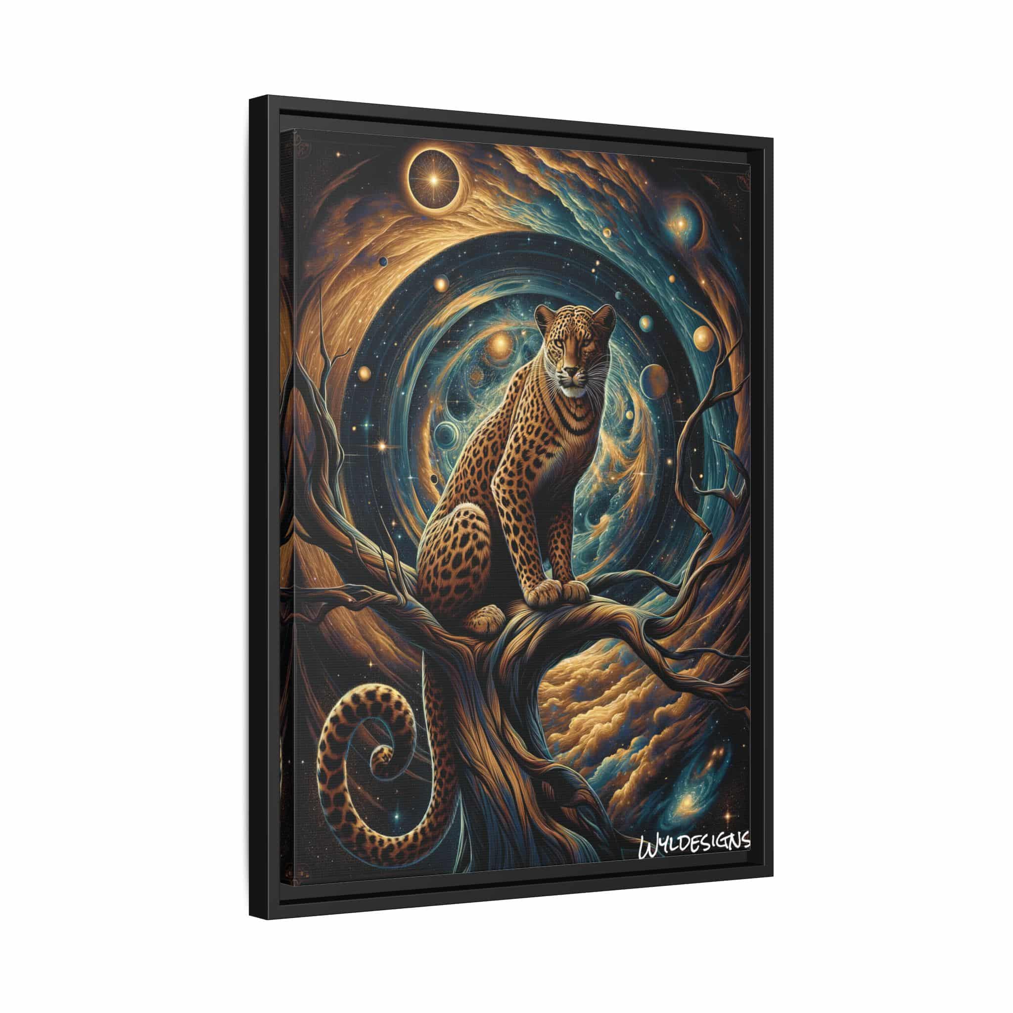 Cosmic Leopard WD-D013 By Wyldesigns Matte Canvas, Black Frame - Image 8
