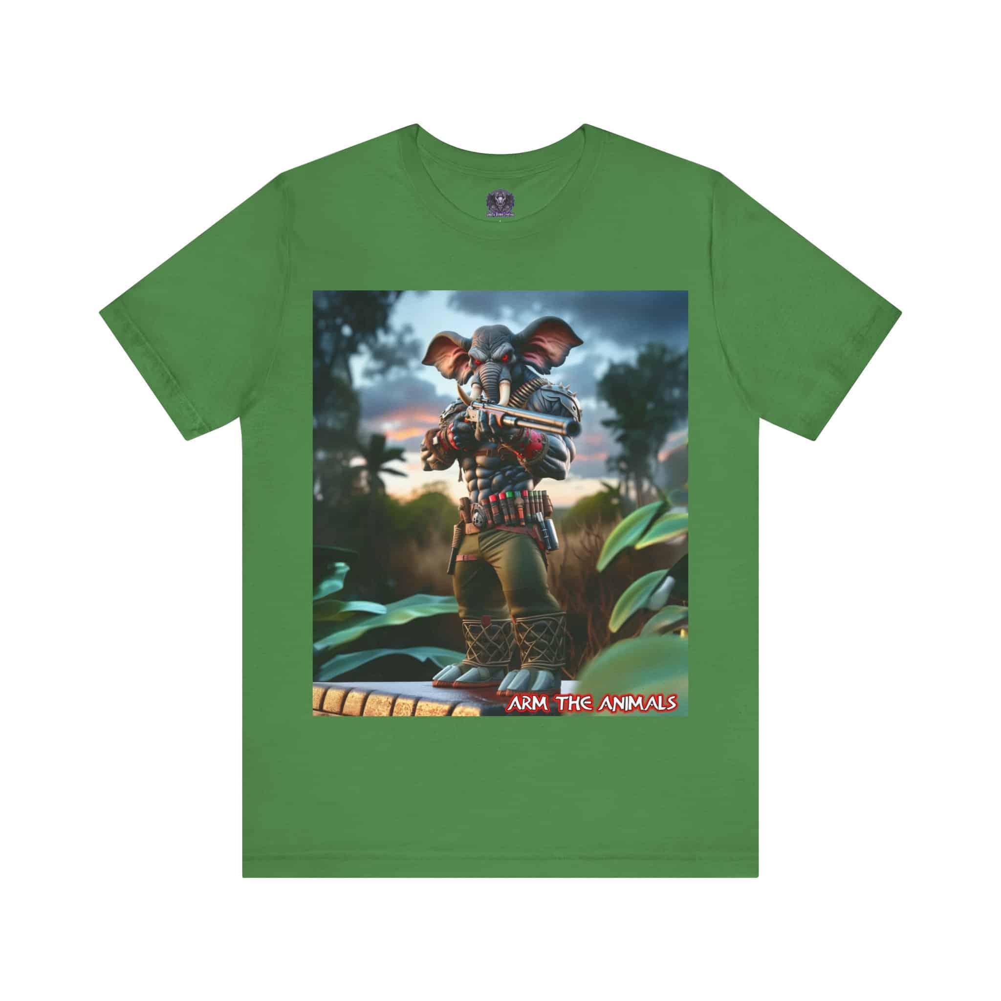 Arm The Animals: Bounty Hunter Elephant #AA-D-El002 Unisex Jersey Short Sleeve Tee - Image 41