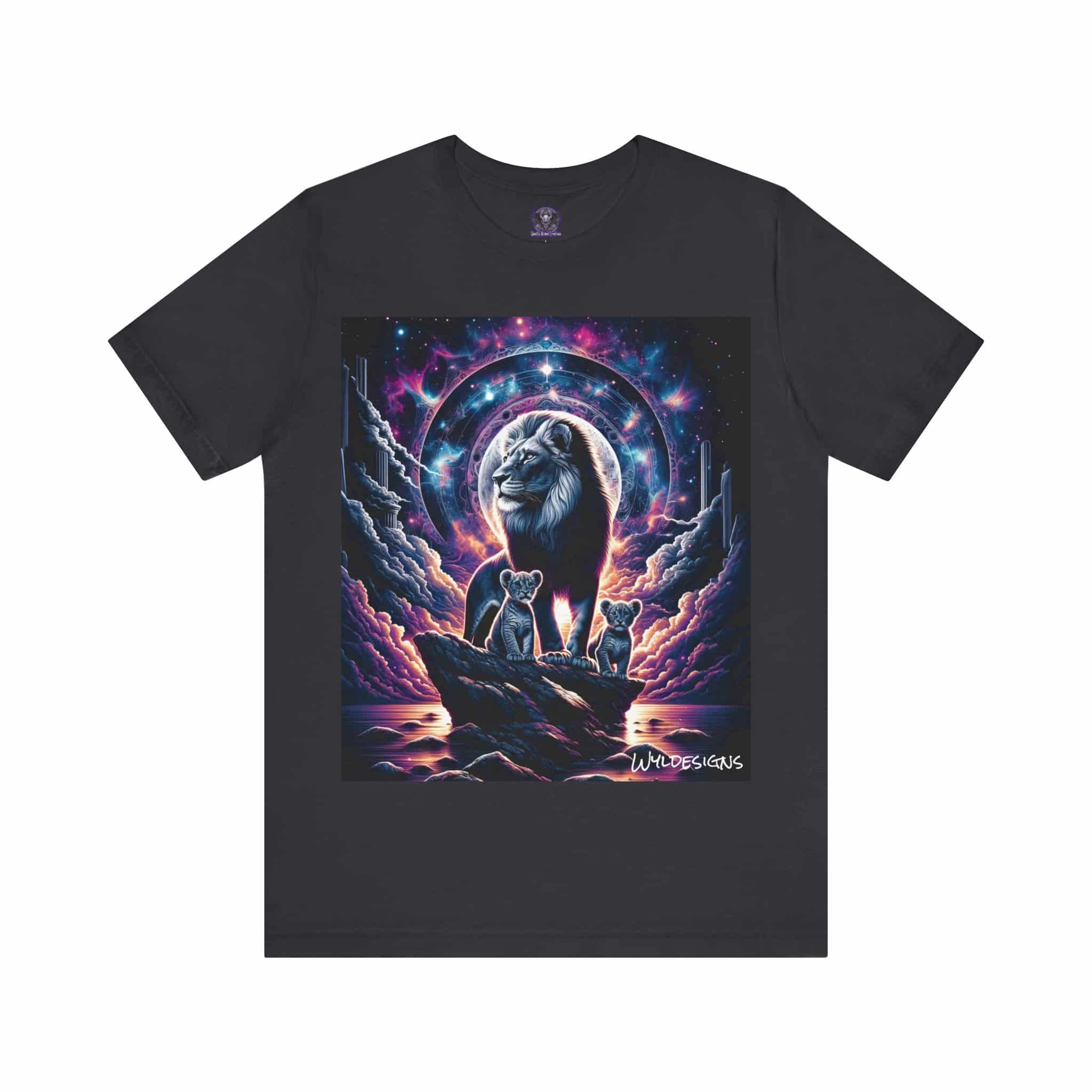 Cosmic Lion Family WD-D006 By Wyldesigns Unisex Jersey Short Sleeve Tee - Image 9