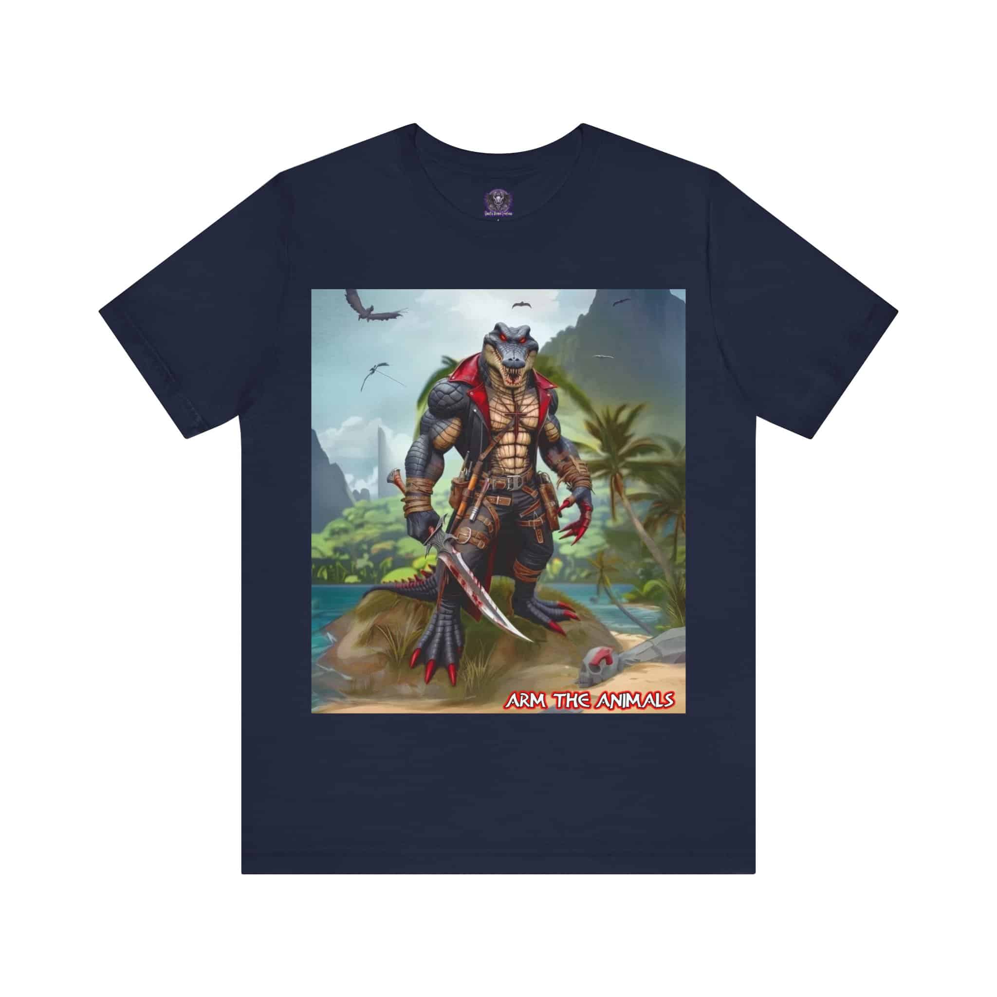 Arm The Animals: Pirate Gator #AA-D-PG003 Unisex Jersey Short Sleeve Tee - Image 11