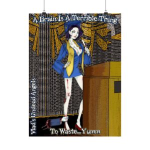 Tiffany Undead Angel Zombie Graduate F1 – Classic Art w/Text Matte Vertical Posters