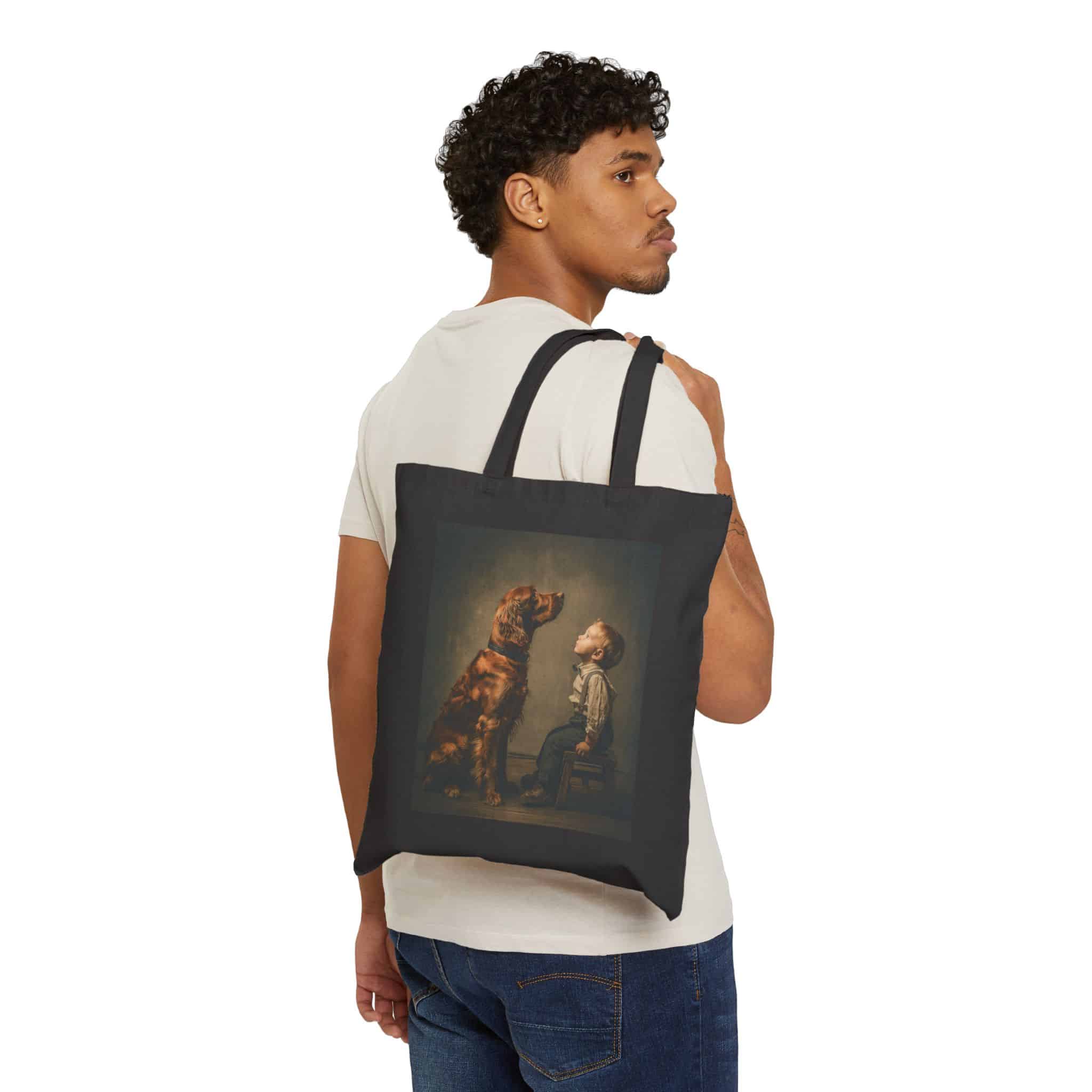 Personalized Cotton Canvas Tote Bag — Vintage Art Print Tote - Image 3