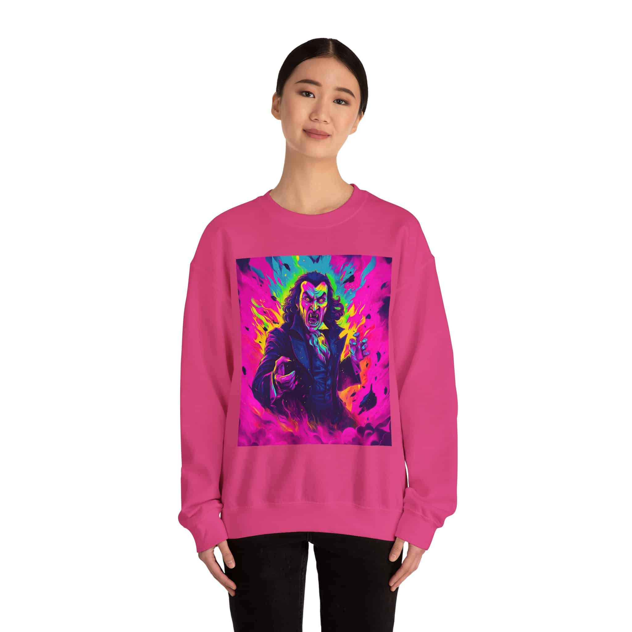 Dracula II Pop 60’s Art Style Unisex Heavy Blend™ Crewneck Sweatshirt - Image 56