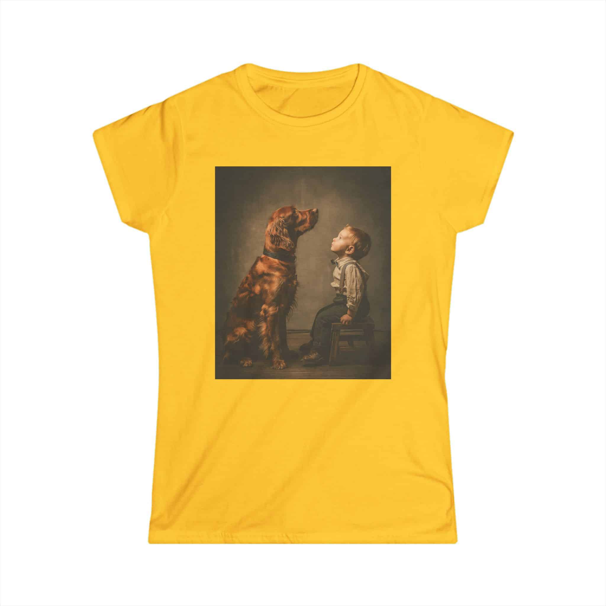 T‑Shirt — Vintage Portrait of Boy and Dog Graphic Tee - Image 16