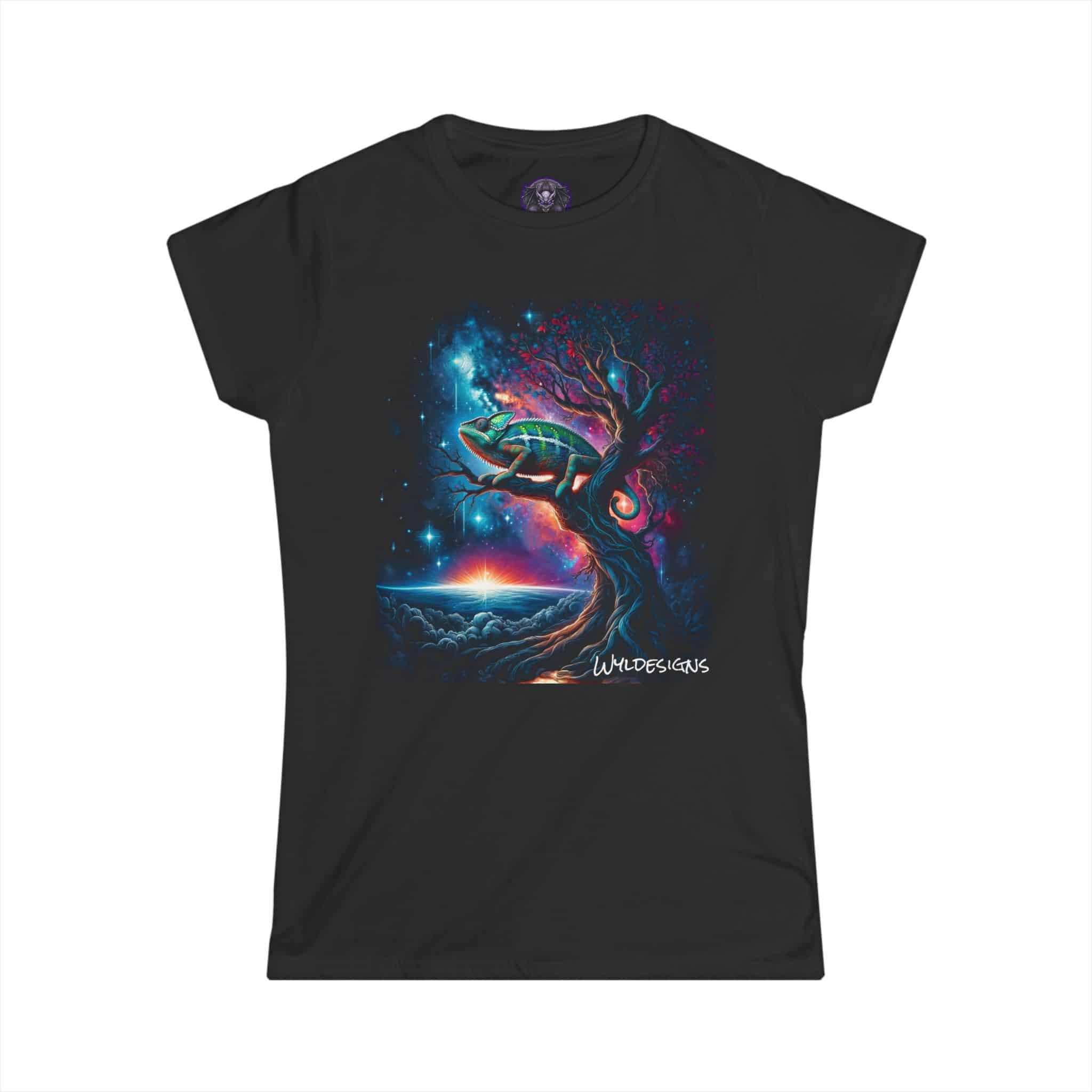 Cosmic Chameleon WD-D004 By Wyldesigns Women's Softstyle Tee - Image 4