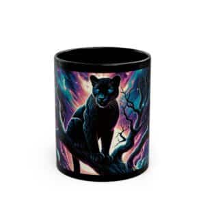 Cosmic Black Panther WD-D009 By Wyldesigns Black Mug (11oz, 15oz)