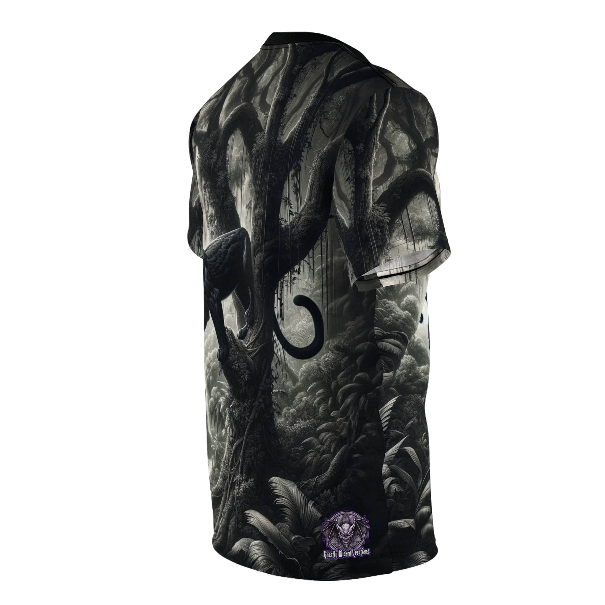 Black Panther WD-D003 By Wyldesigns Unisex Cut & Sew Tee (AOP) - Image 4