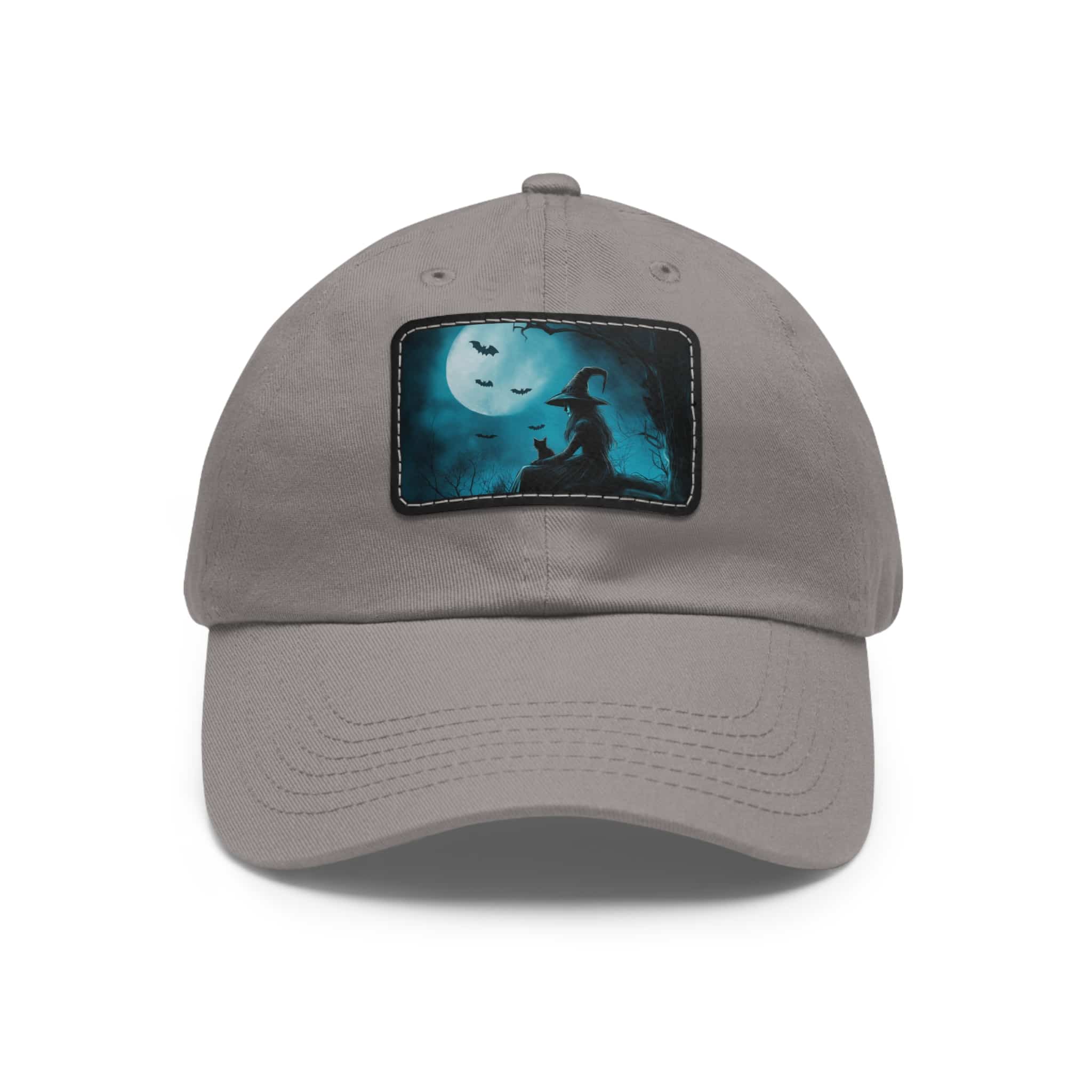 Witch With Black Cat By Moonlight #MJ-W003 Logo Leather Patch Dad Hat - Casual Style for Music Lovers - Image 36