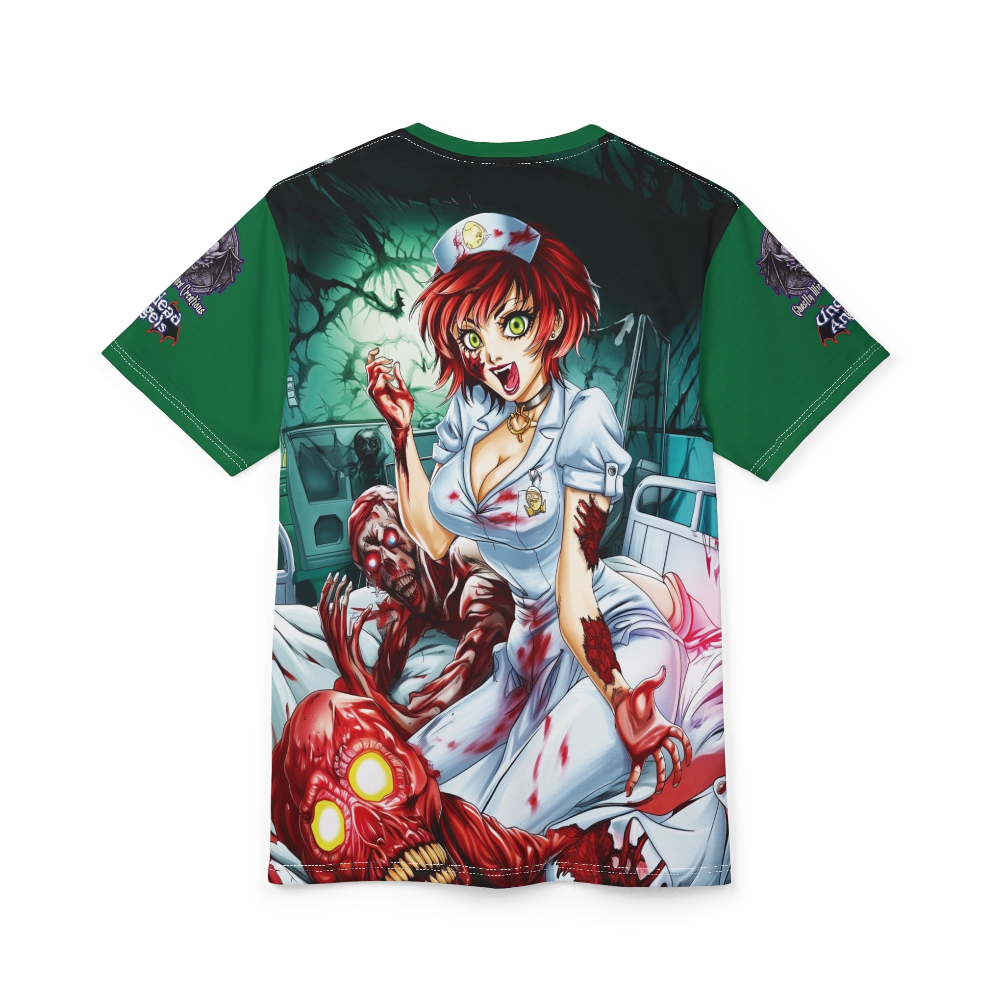 Undead Angels Zombie Nurse Abigail Classic Reborn Style III Unisex Cut & Sew Tee (AOP) - Image 24