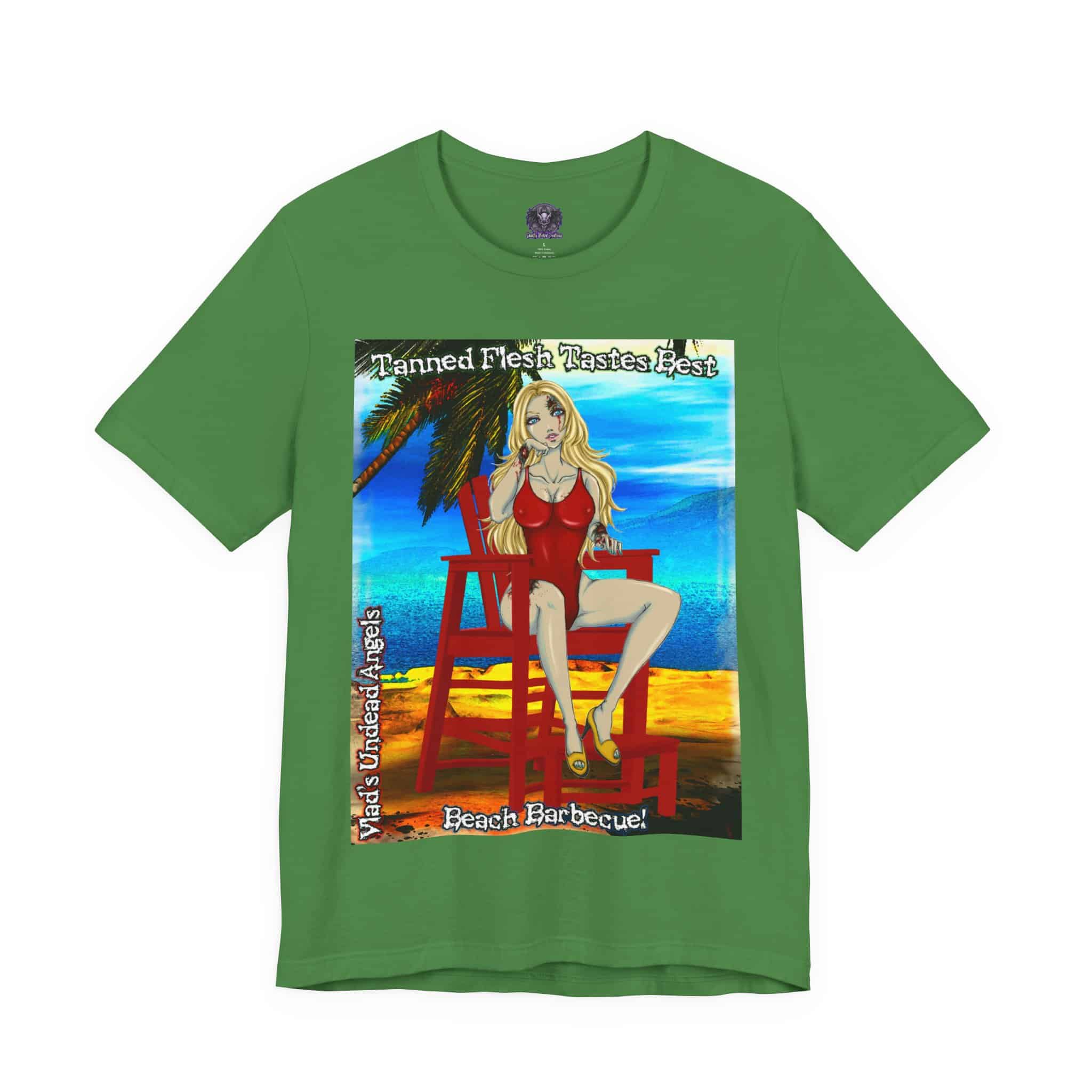 Shay Undead Angel Zombie Lifeguard - Classic Art w/Text F1 Unisex Jersey Short Sleeve Tee - Image 25