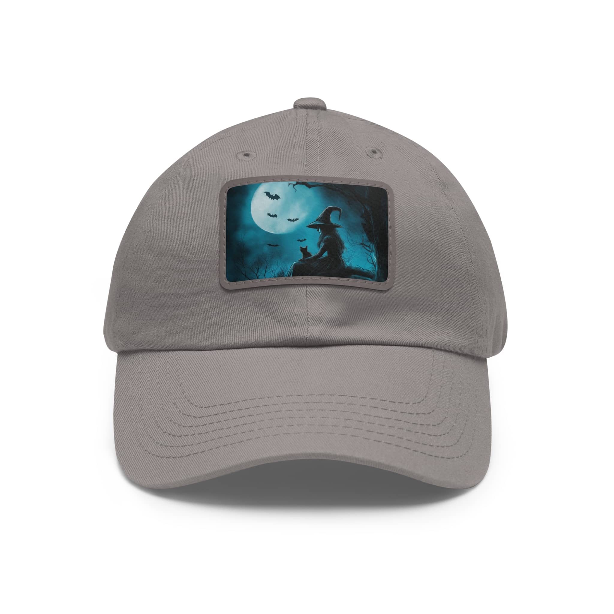 Witch With Black Cat By Moonlight #MJ-W003 Logo Leather Patch Dad Hat - Casual Style for Music Lovers - Image 41