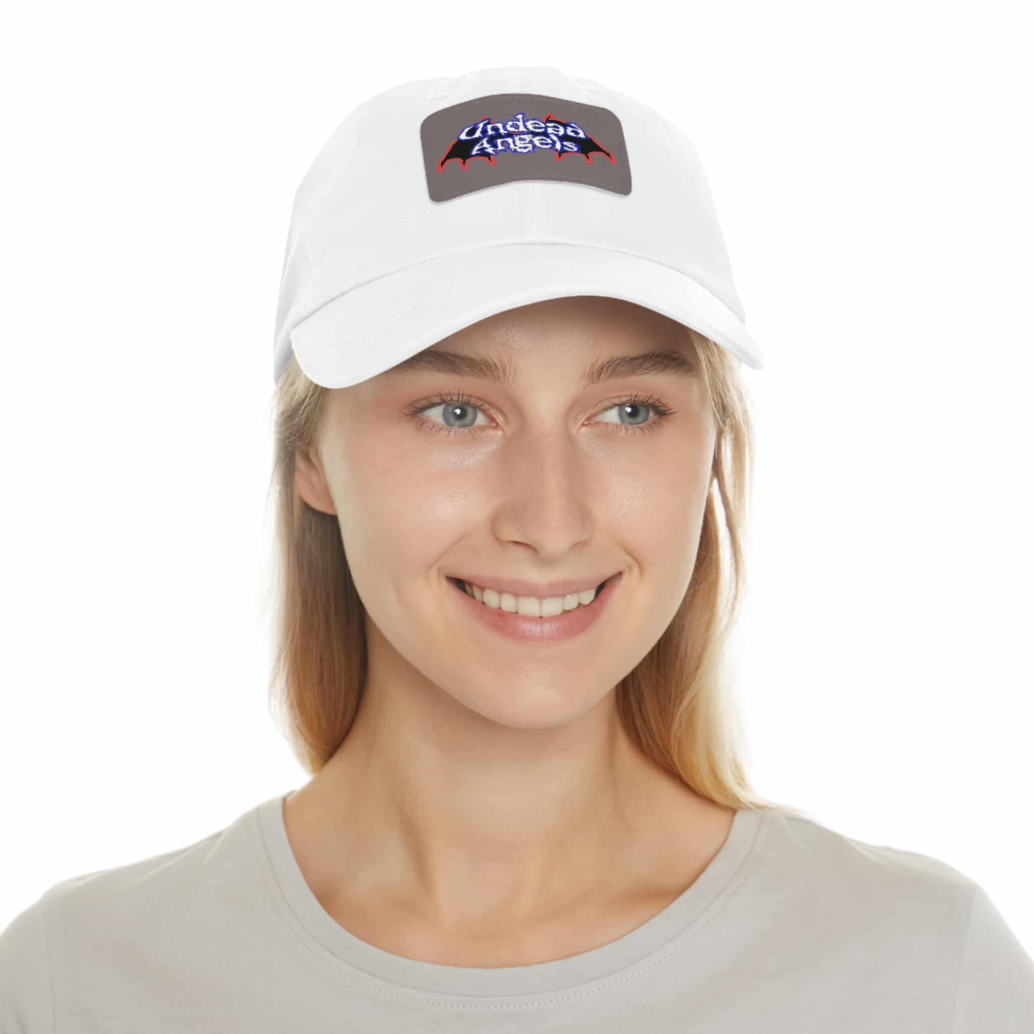Undead Angels Logo Leather Patch Dad Hat - Casual Style for Music Lovers - Image 114