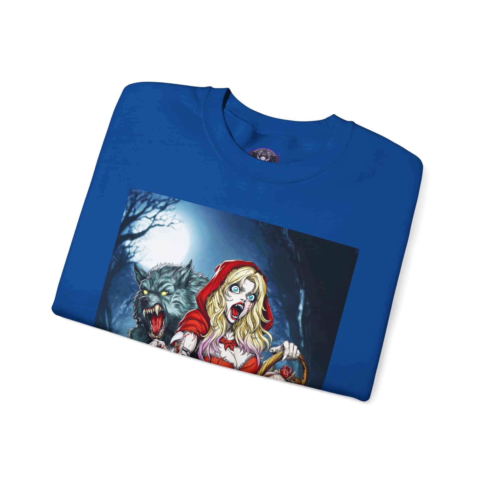 Vampire Red Riding Hood By Ghastly Wicked Tales 2025-01 Unisex Heavy Blend™ Crewneck Sweatshirt - Image 7