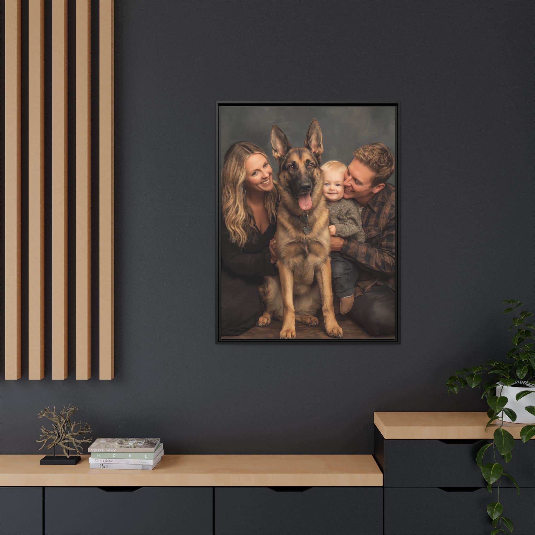 Personalized Framed Family Canvas Wall Art Vertical Multiple Sizes Available - Image 36