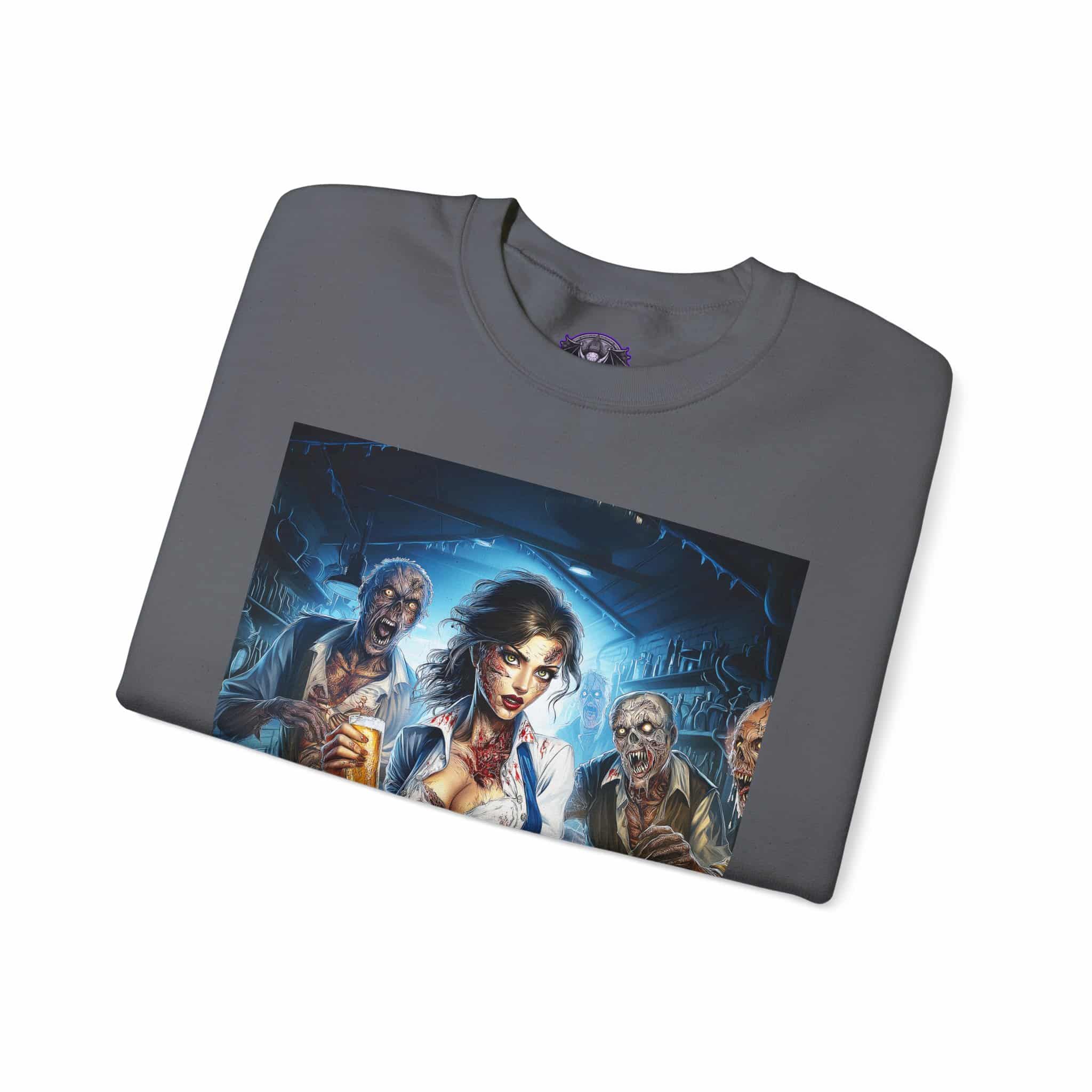 Zombies In Everyday Life Waitress 2025-04 Unisex Heavy Blend™ Crewneck Sweatshirt - Image 43