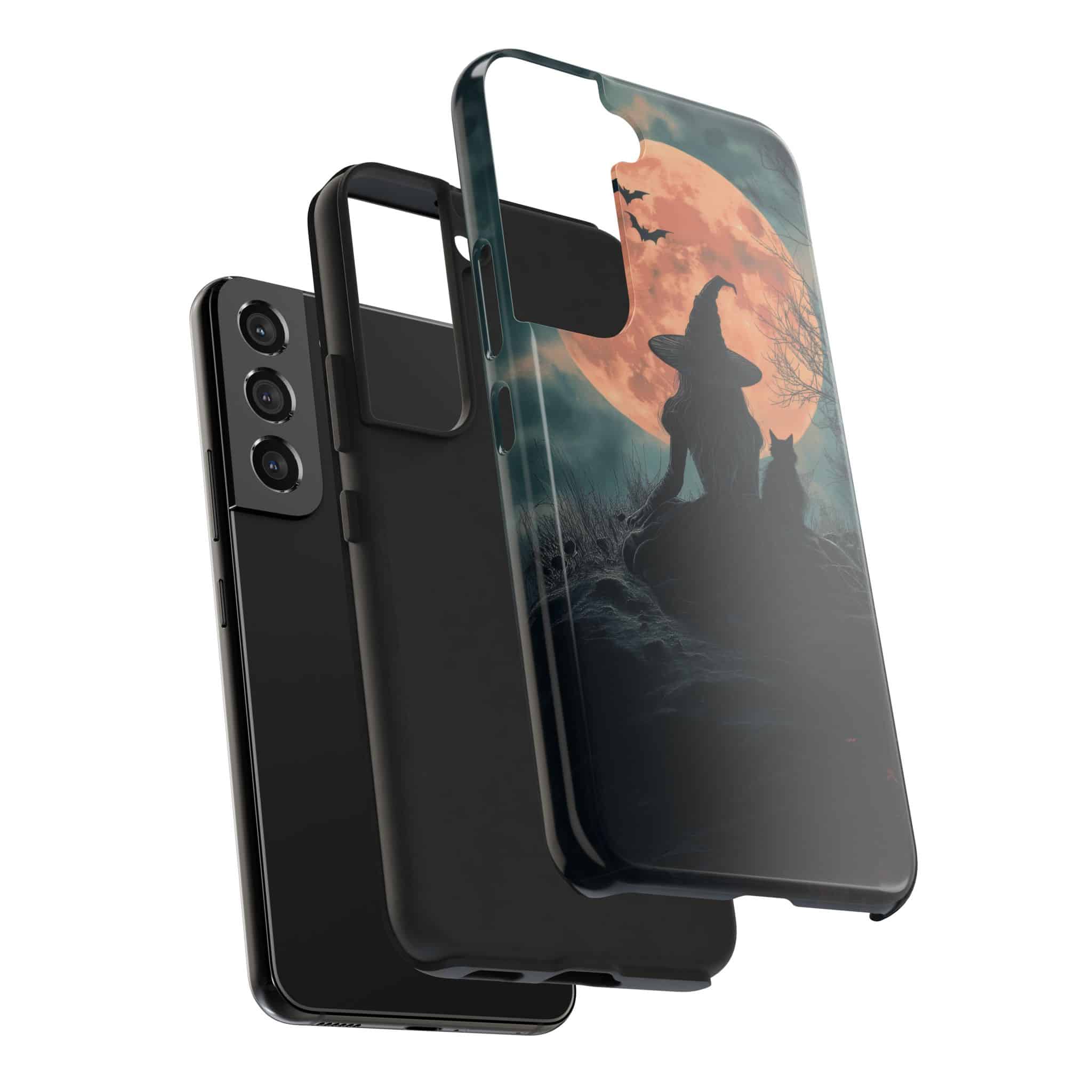 Witch With Black Cat By Moonlight #MJ-W004 Samsung S21, S22, S23, & S24 Tough Phone Cases - Image 12