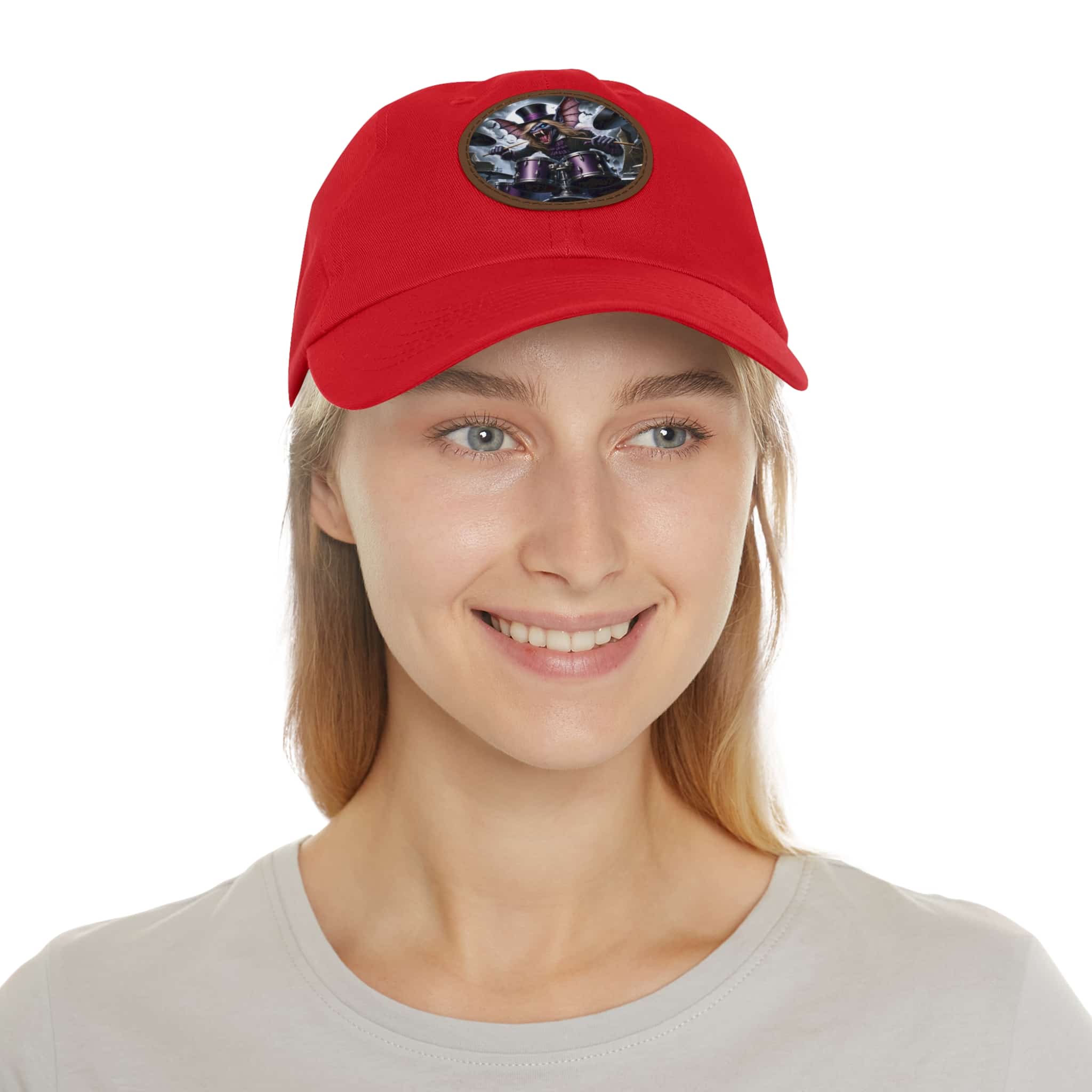 Vlad The Enforcer Bat Drummer #VTE001 Artistic Round Leather Patch Dad Hat - Stylish Casual Cap - Image 49