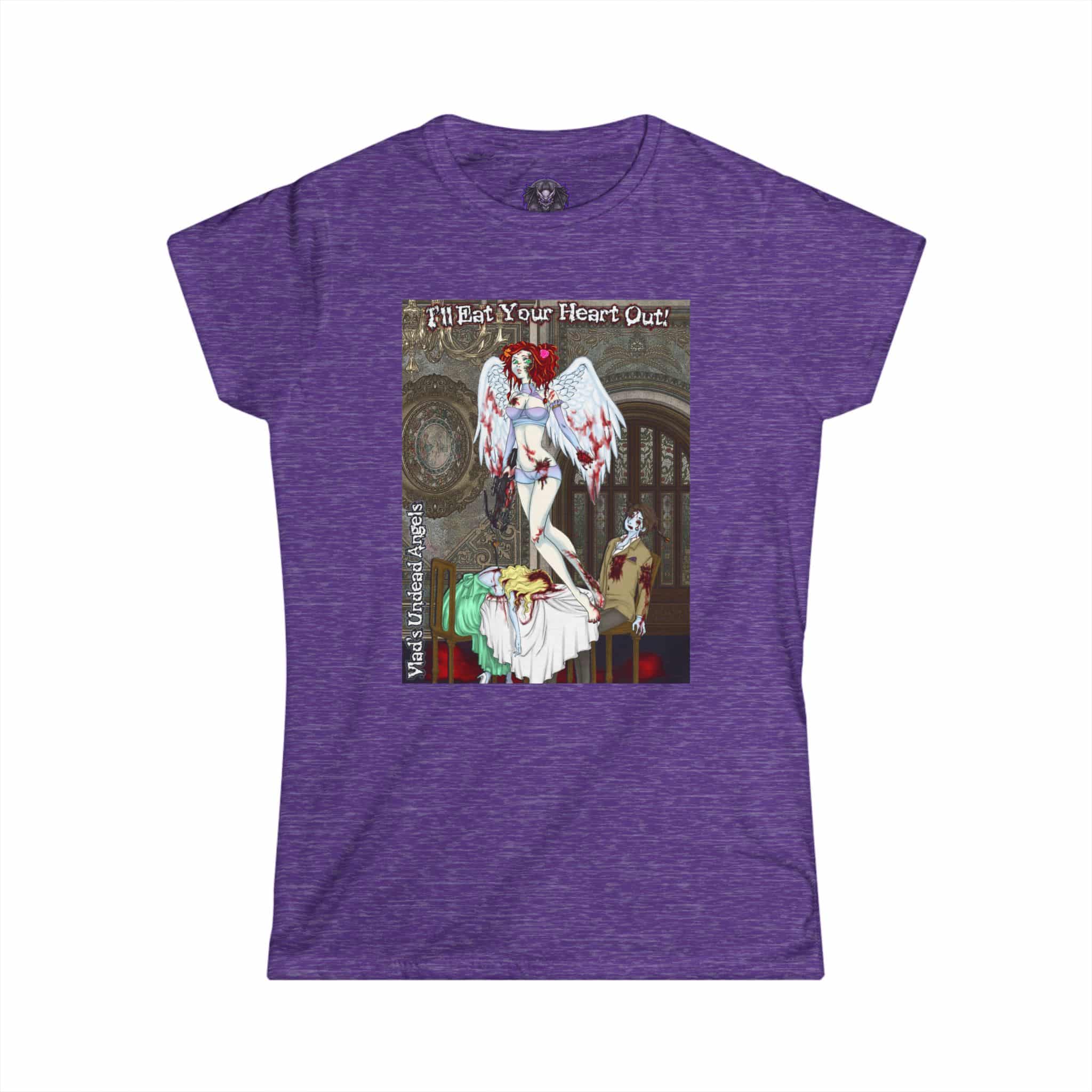 Scarlet Undead Angel Zombie Cupid - Classic Art w/Text Re-Issue Women's Softstyle Tee - Image 37