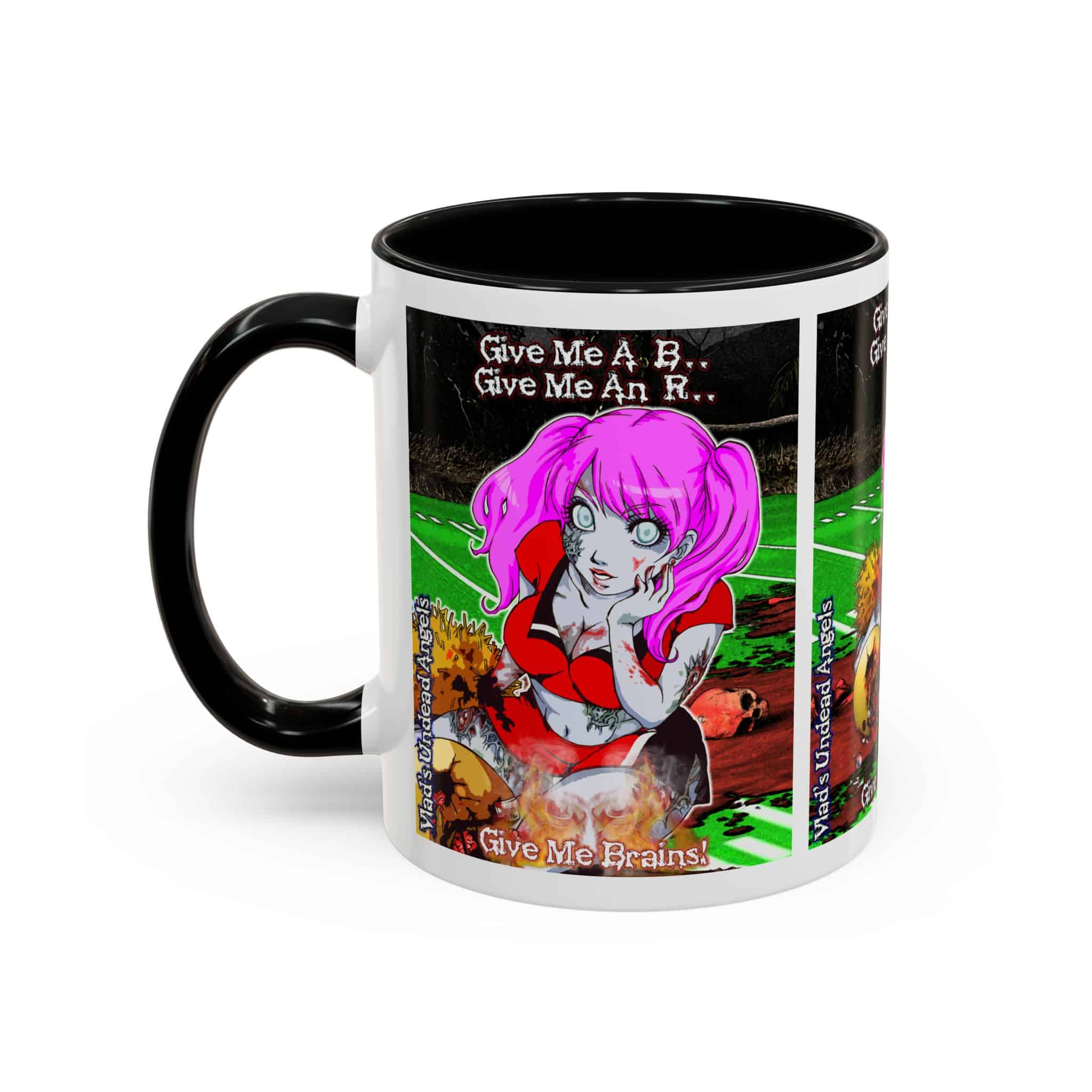 Buffy Undead Angel Zombie Cheerleader C1 PH – Classic Art w/Text Accent Coffee Mug (11, 15oz) - Image 7