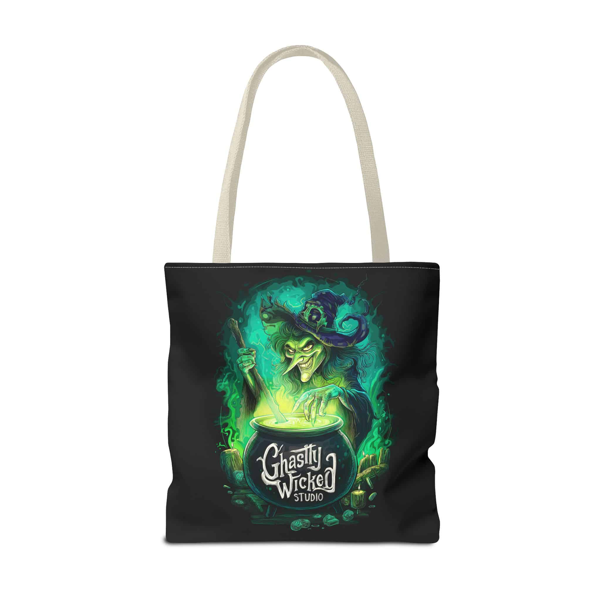 Ghastly Wicked Cauldron Witch Tote Bag (AOP) - Image 46