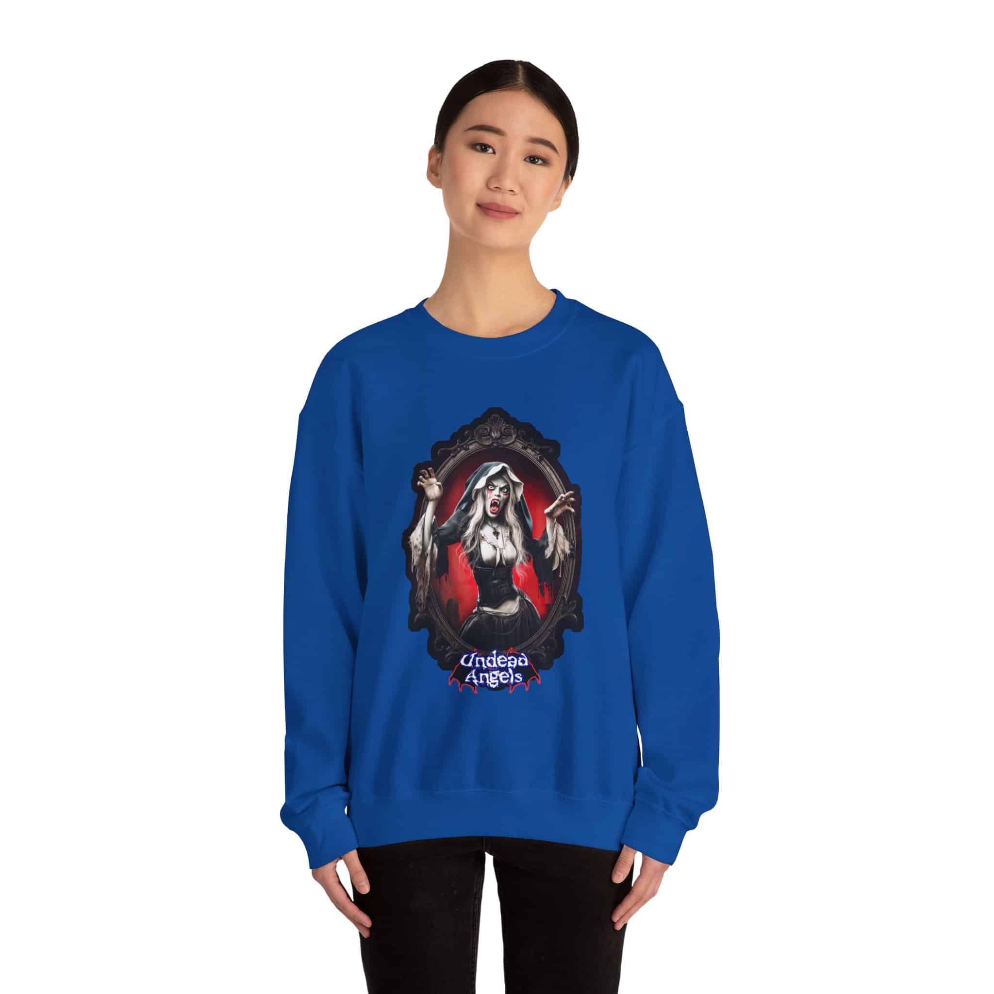Undead Angels Vampire Pilgrim Chastity Unisex Heavy Blend™ Crewneck Sweatshirt - Image 24