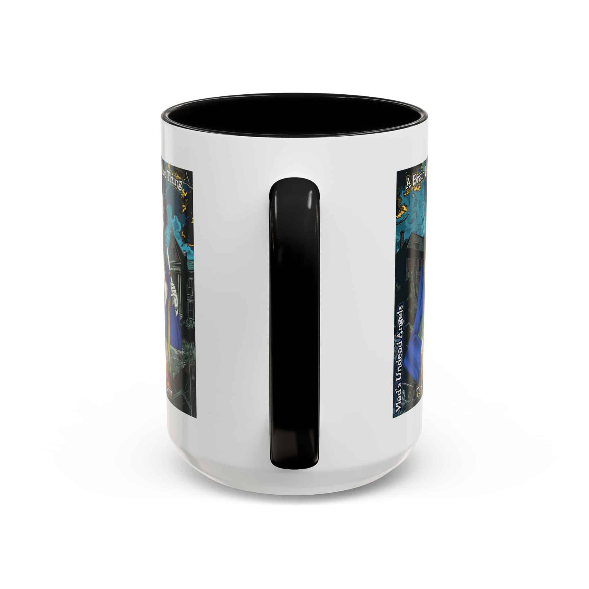 Tiffany Undead Angel Zombie Graduate – Classic Art V2 w/Text Accent Coffee Mug (11, 15oz) - Image 24