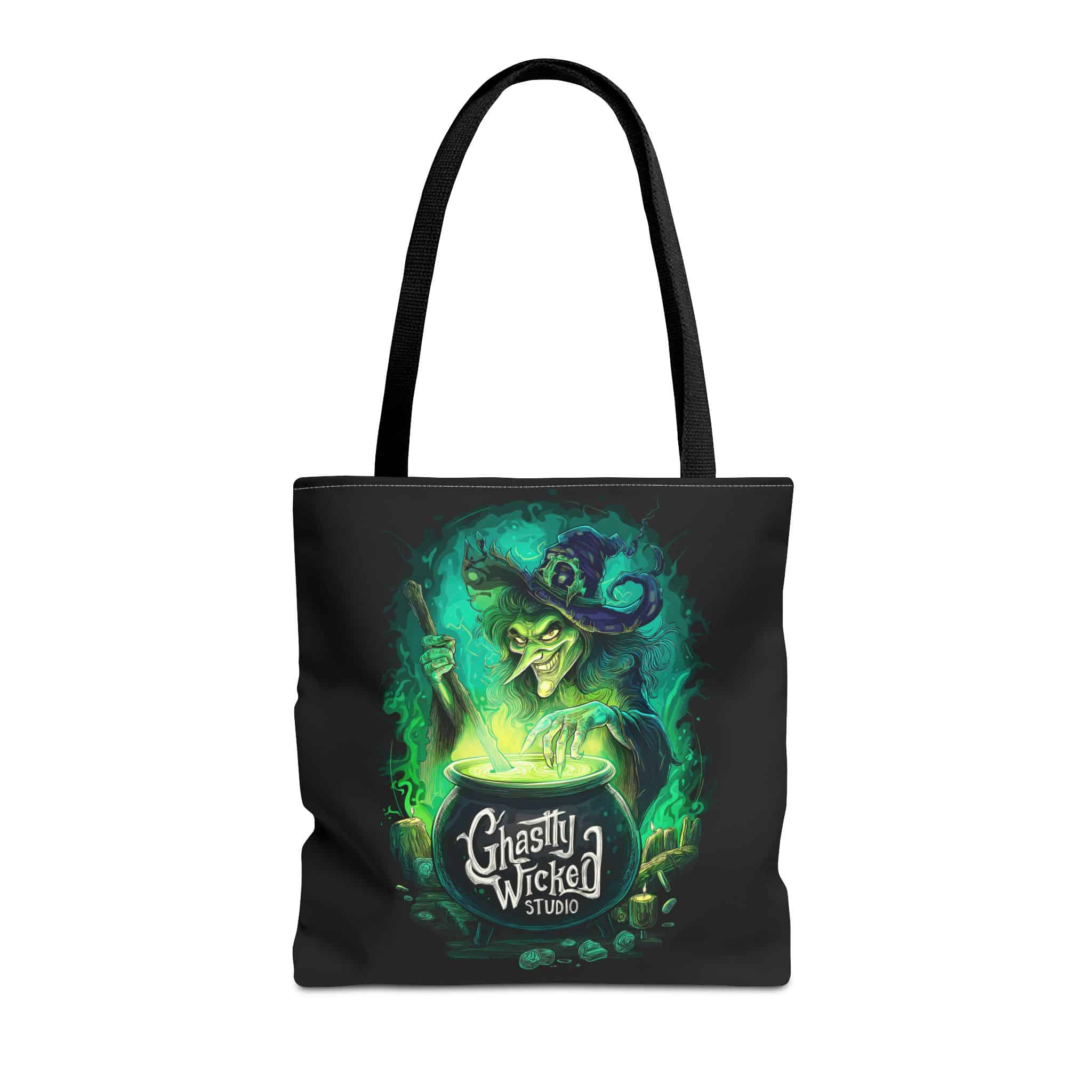 Ghastly Wicked Cauldron Witch Tote Bag (AOP) - Image 13