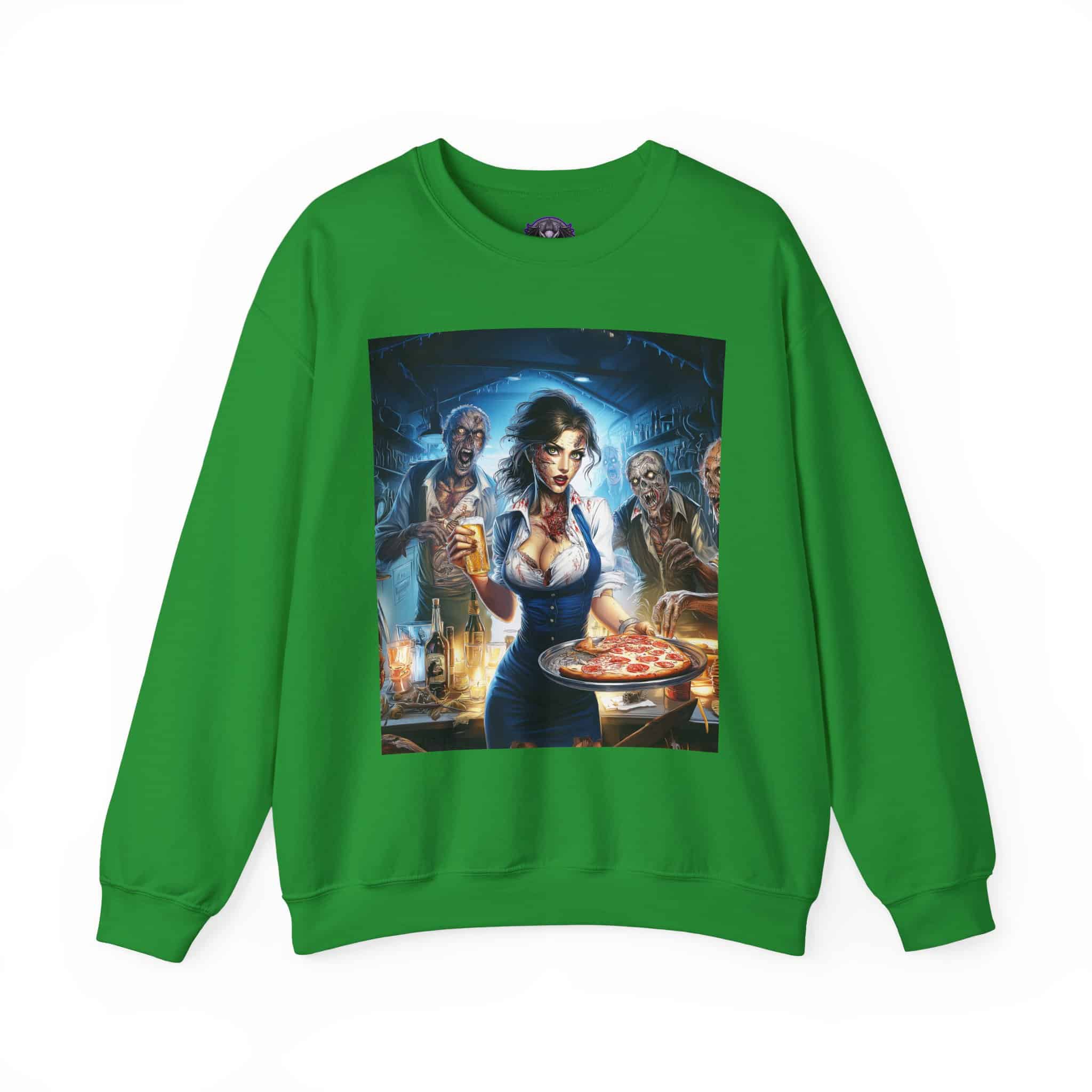 Zombies In Everyday Life Waitress 2025-04 Unisex Heavy Blend™ Crewneck Sweatshirt - Image 29