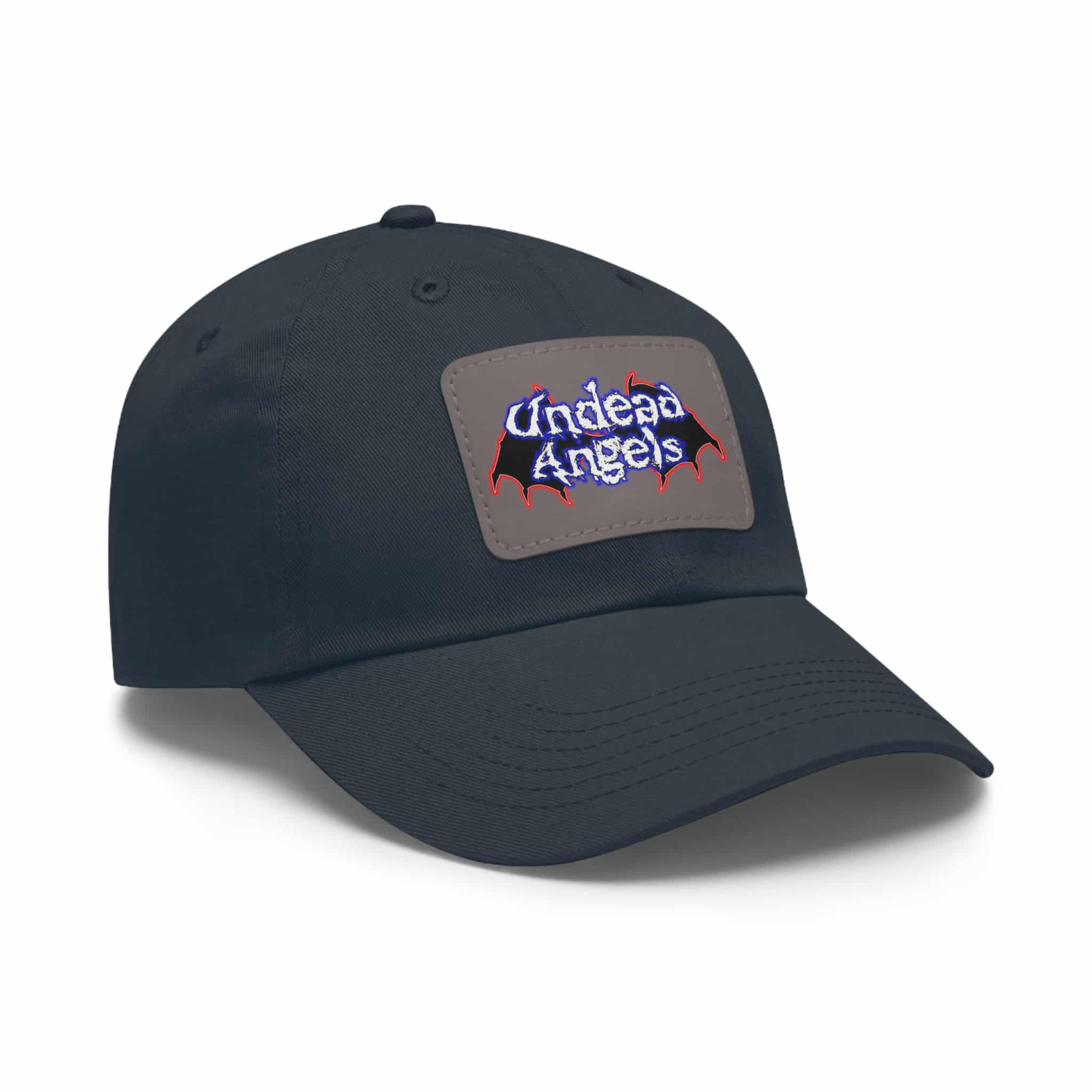 Undead Angels Logo Leather Patch Dad Hat - Casual Style for Music Lovers - Image 77