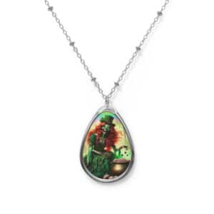 Fiona Undead Angel Leprechaun Queen #DFZ-007B Oval Necklace