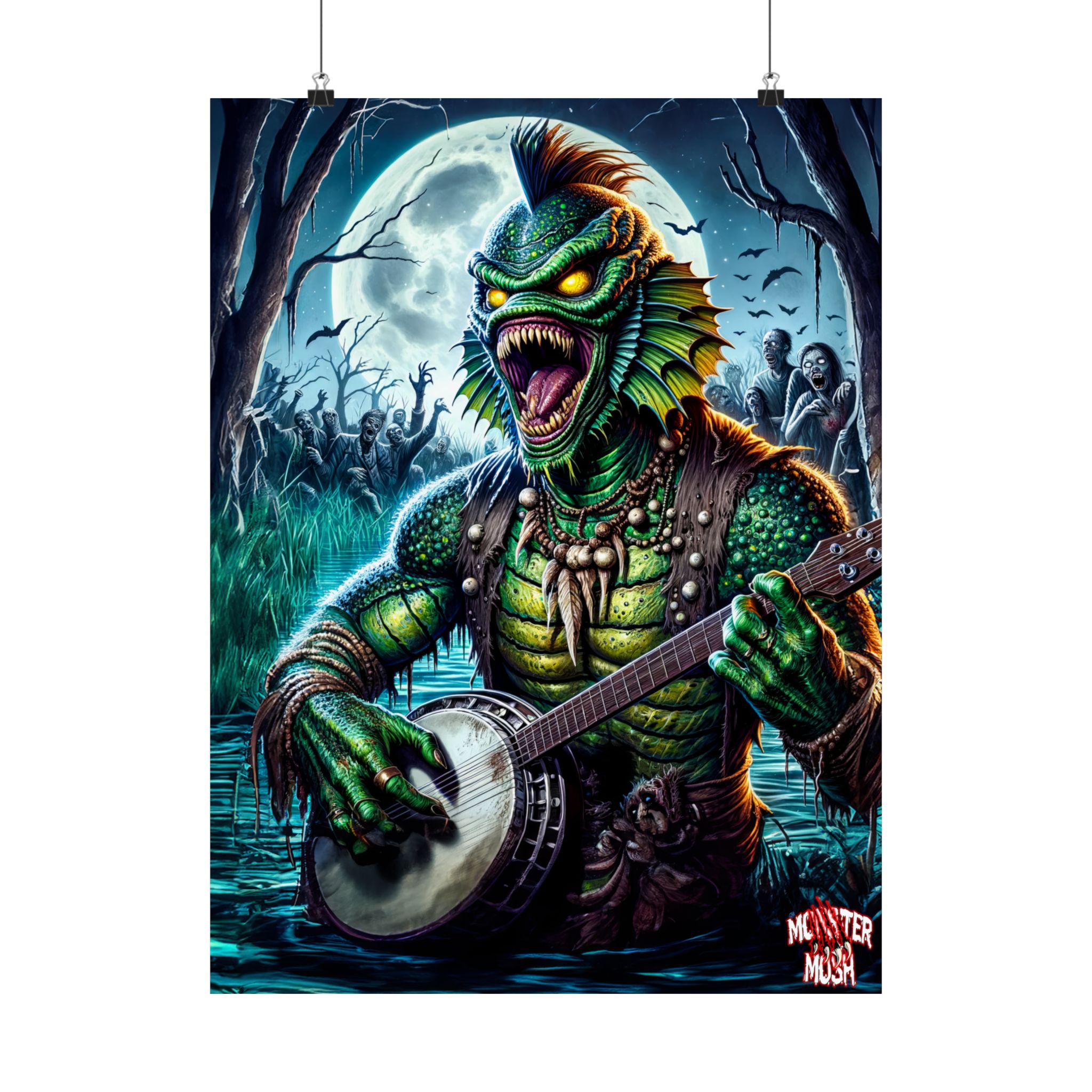 Monster Mosh 2024 Tour Gill On Banjo MM-D005 Matte Vertical Posters