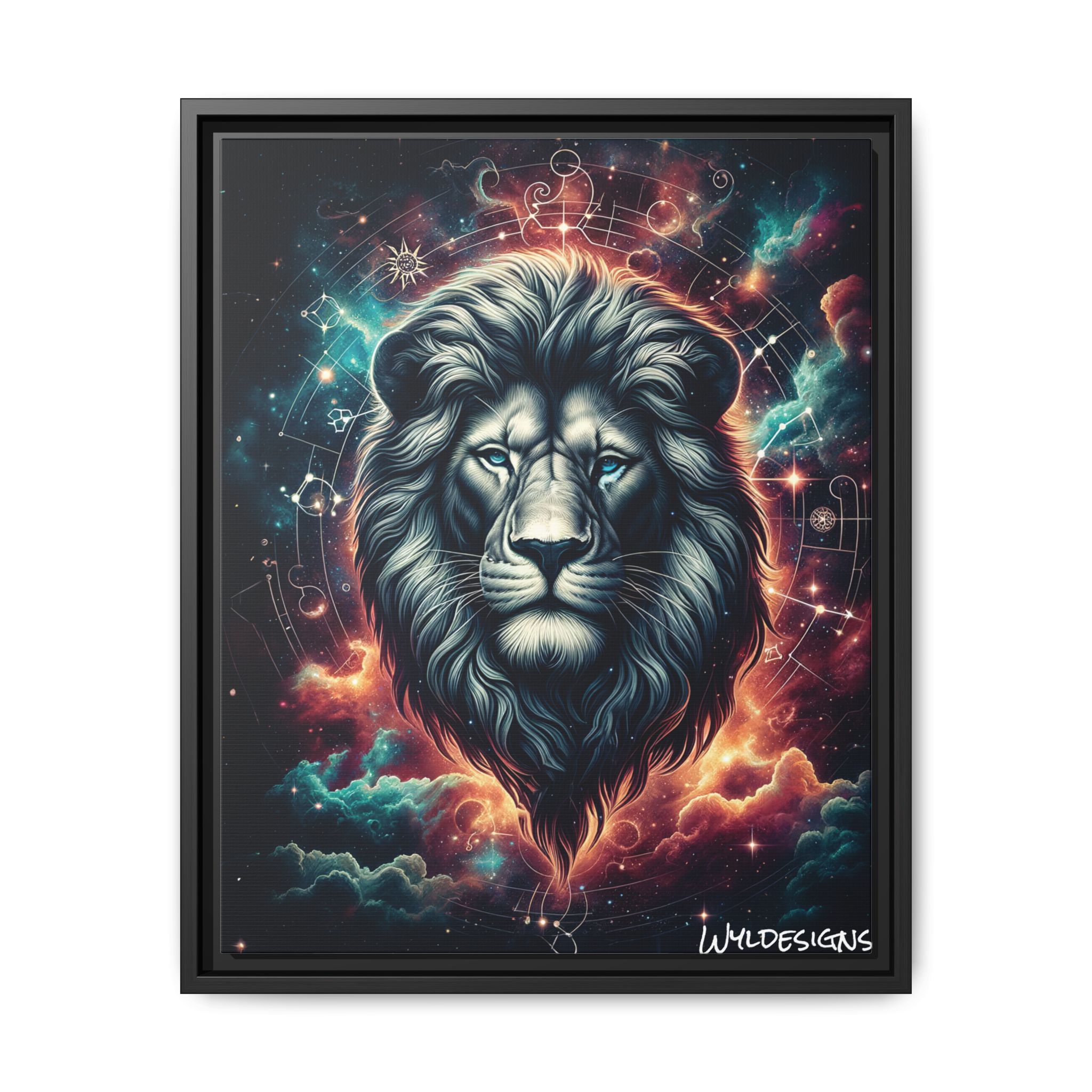 Lion In The Sky WD-D014 By Wyldesigns Matte Canvas, Black Frame - Image 4