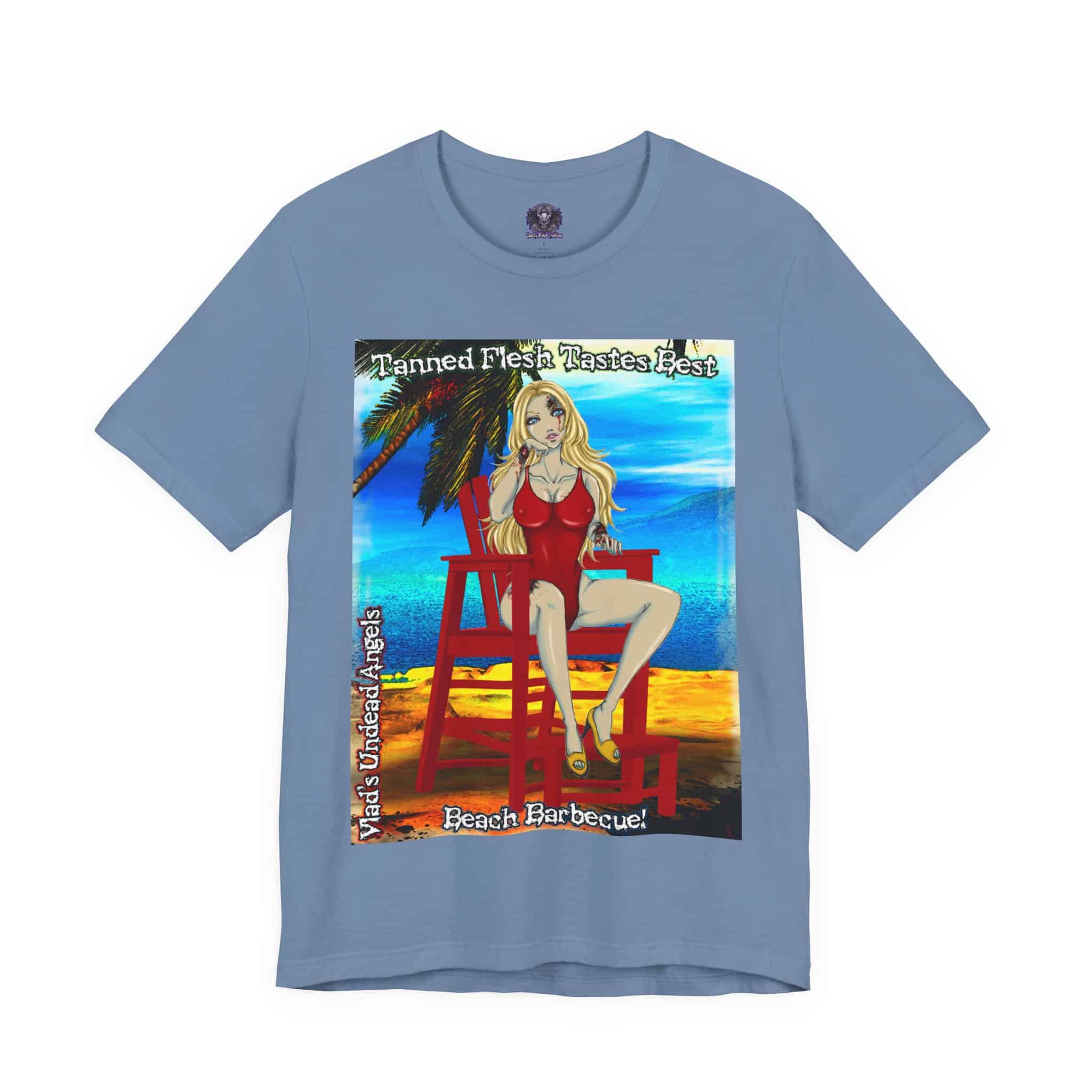 Shay Undead Angel Zombie Lifeguard - Classic Art w/Text F1 Unisex Jersey Short Sleeve Tee - Image 37