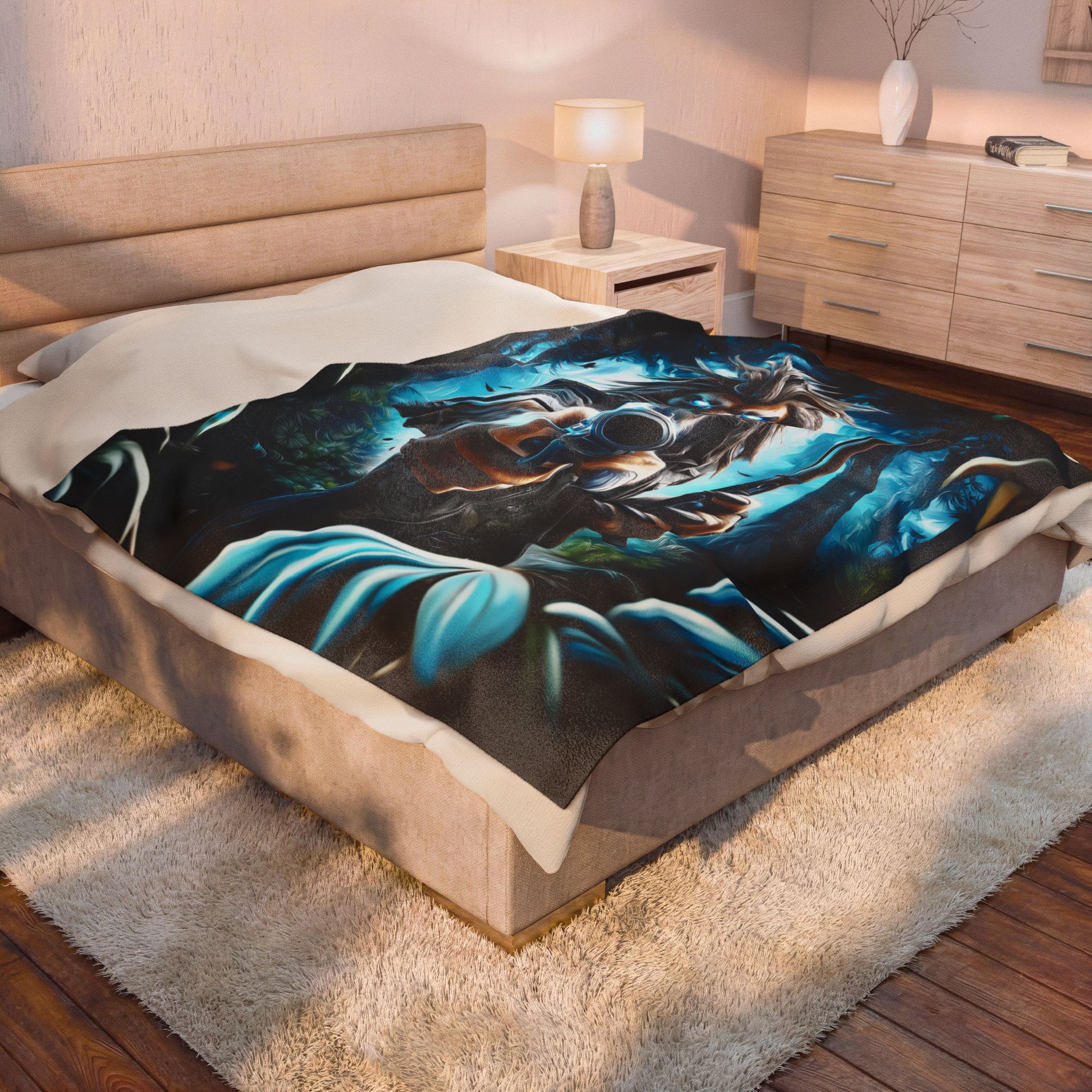 Arm The Animals: Hunter Lion #AA030 Plush Blanket, Cozy Throw for Fall Decor, - Image 12