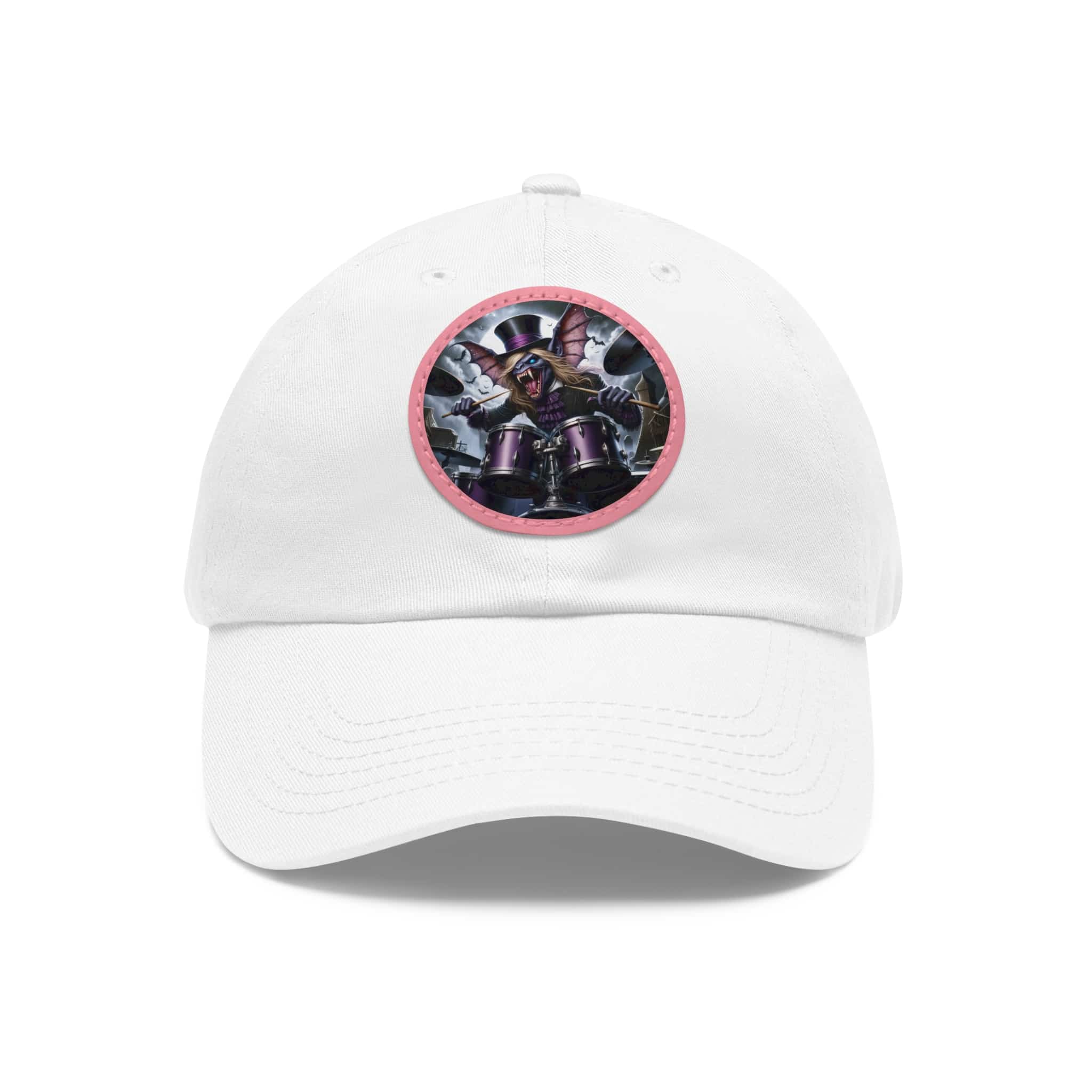 Vlad The Enforcer Bat Drummer #VTE001 Artistic Round Leather Patch Dad Hat - Stylish Casual Cap - Image 31