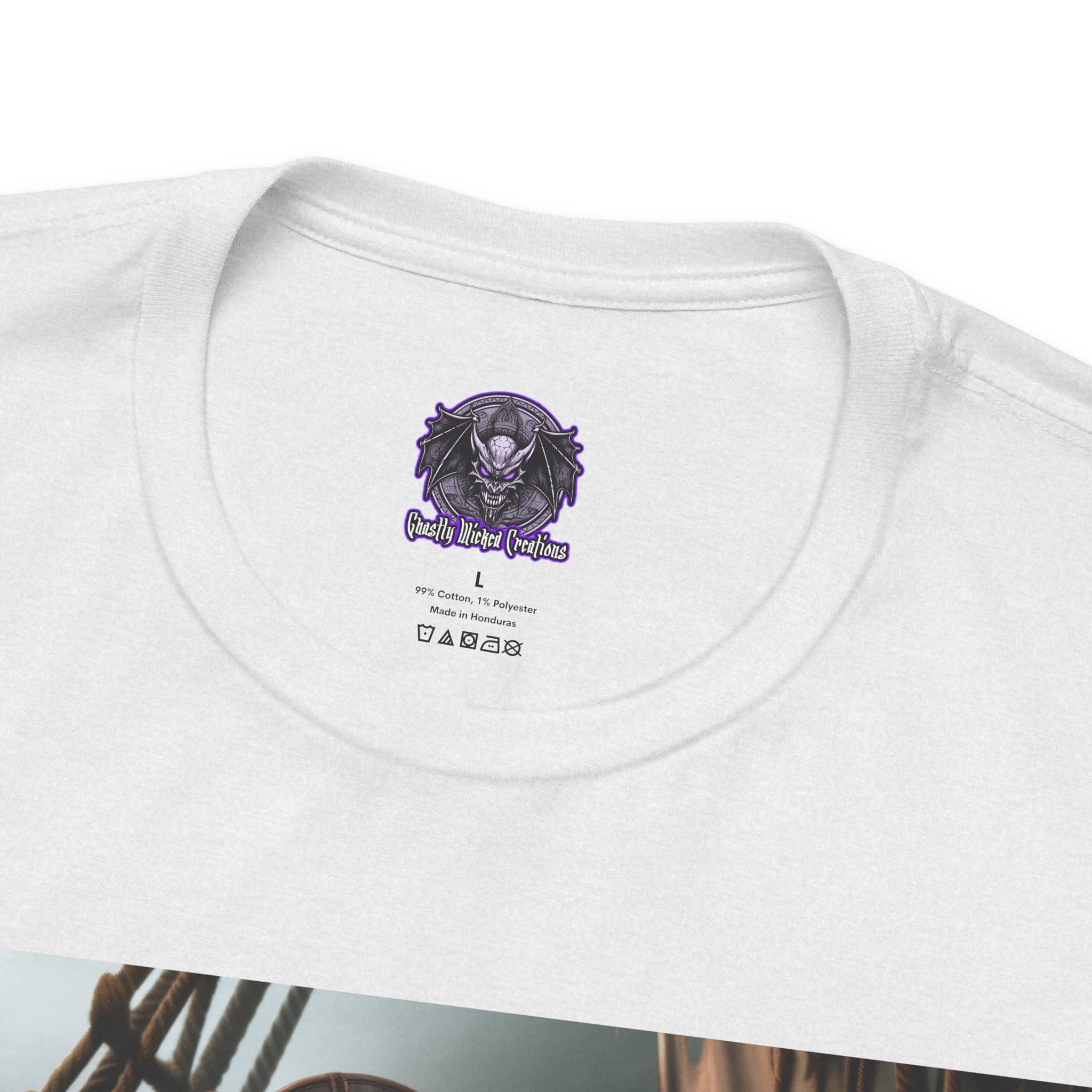Arm The Animals: Pirate Gator Girl #AA-D-G001 Unisex Jersey Short Sleeve Tee - Image 40