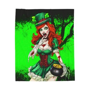 Fiona Classic Reborn Style I Plush Blanket, Cozy Throw for Fall Decor, St. Patty's Day Zombie