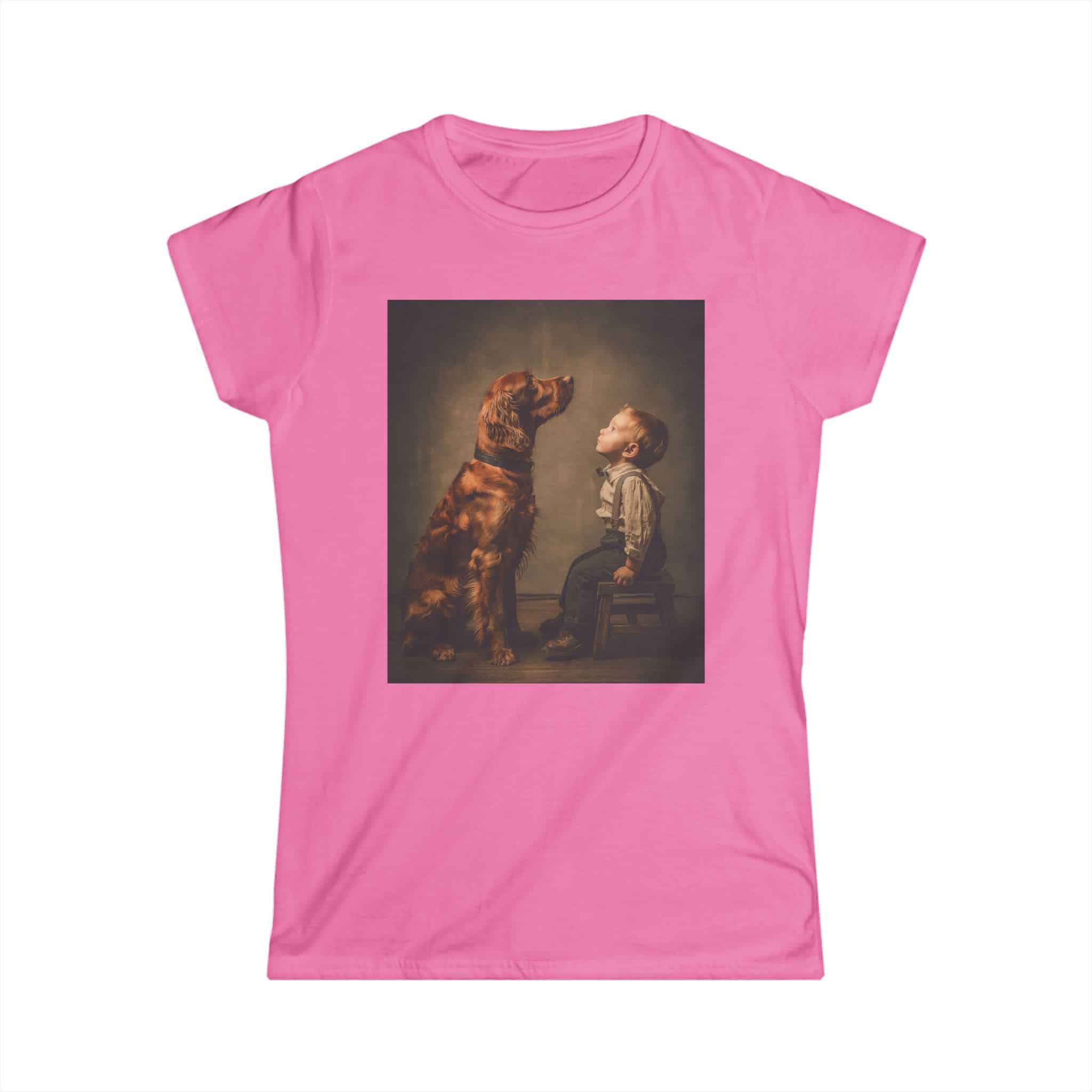 T‑Shirt — Vintage Portrait of Boy and Dog Graphic Tee - Image 40