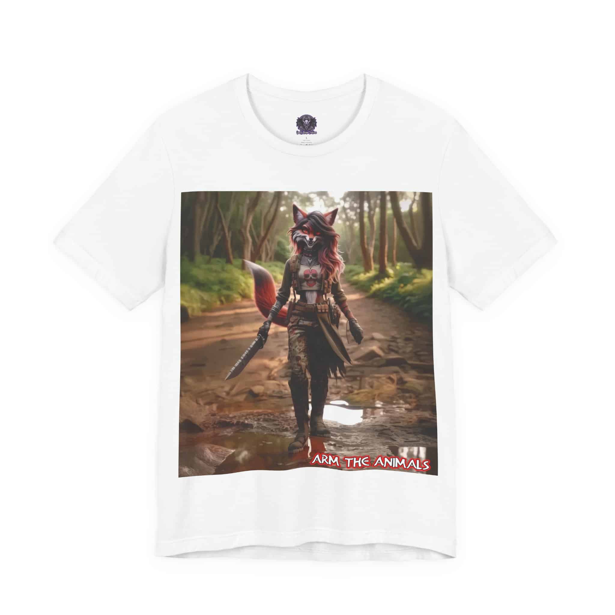 Arm The Animals: Hunter Fox #AA-D-Fo001 Unisex Jersey Short Sleeve Tee - Image 18