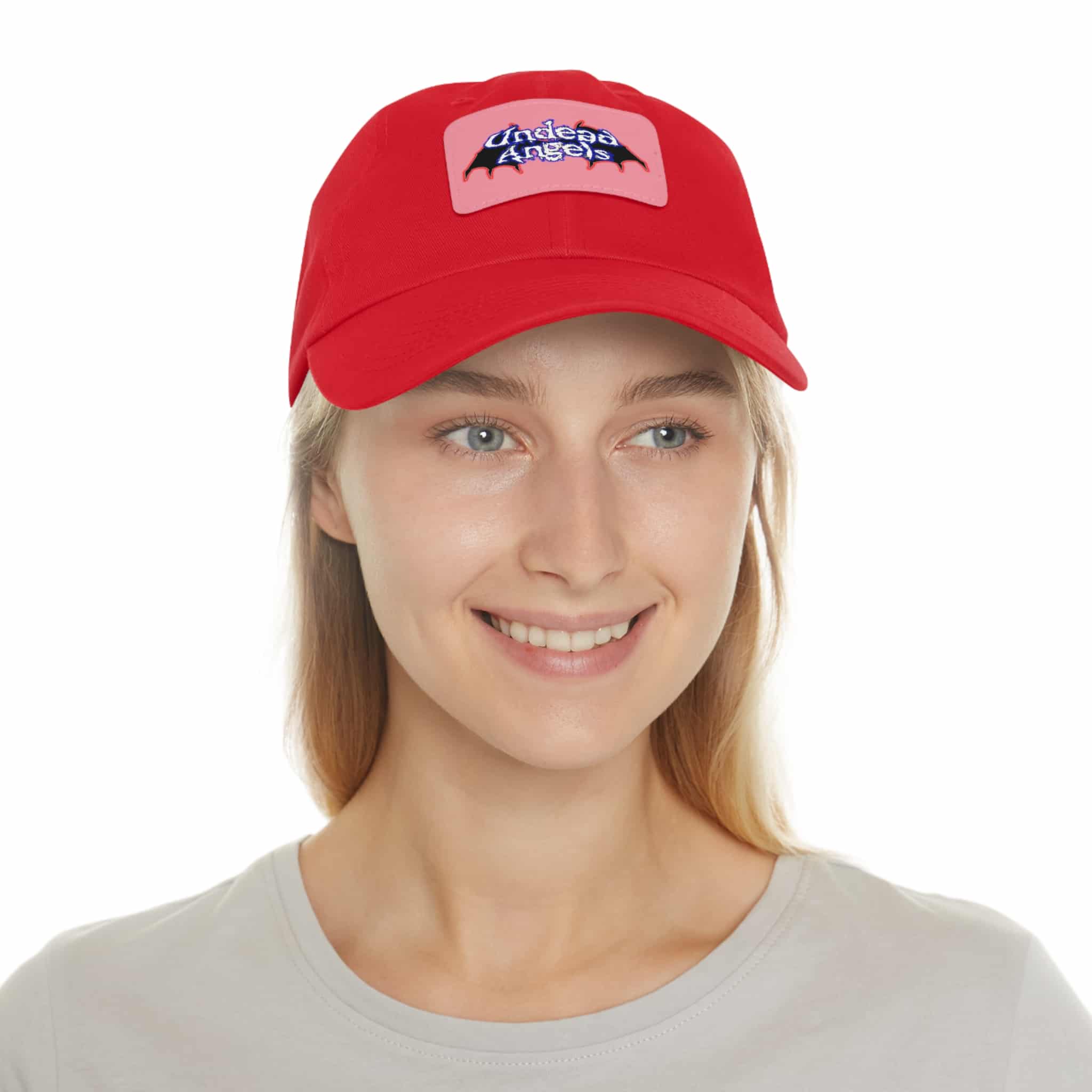Undead Angels Logo Leather Patch Dad Hat - Casual Style for Music Lovers - Image 109