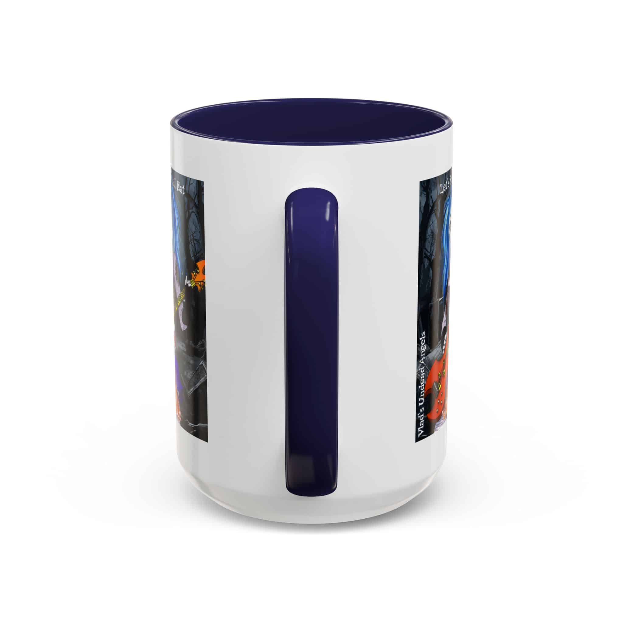 Ashley Undead Angel Zombie Bass Guitarist – Classic Art V2 w/Text Accent Coffee Mug (11, 15oz) - Image 28
