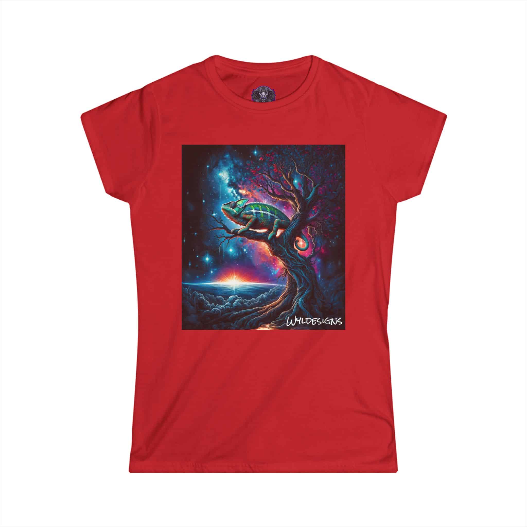 Cosmic Chameleon WD-D004 By Wyldesigns Women's Softstyle Tee - Image 40