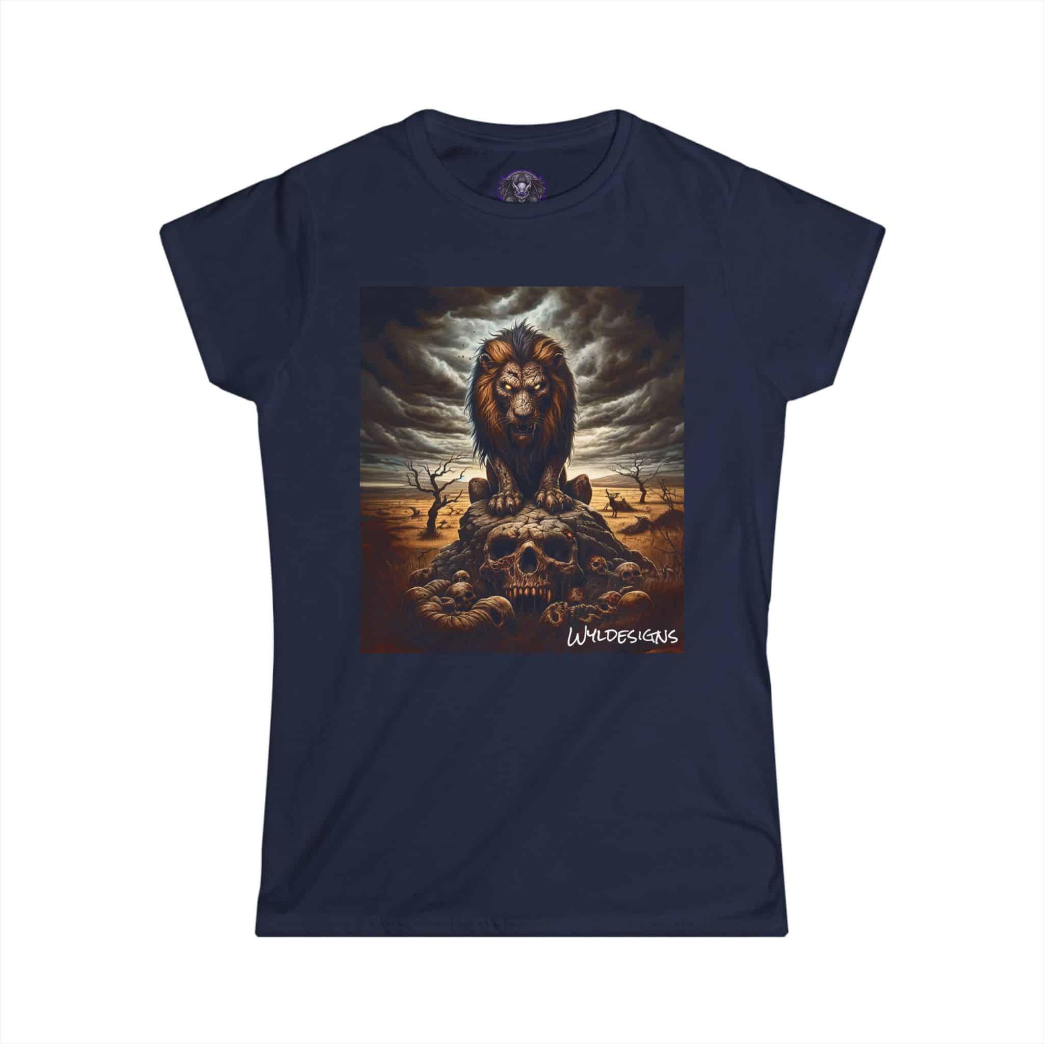 Undead Lion WD-D015 By Wyldesigns Women's Softstyle Tee - Image 28